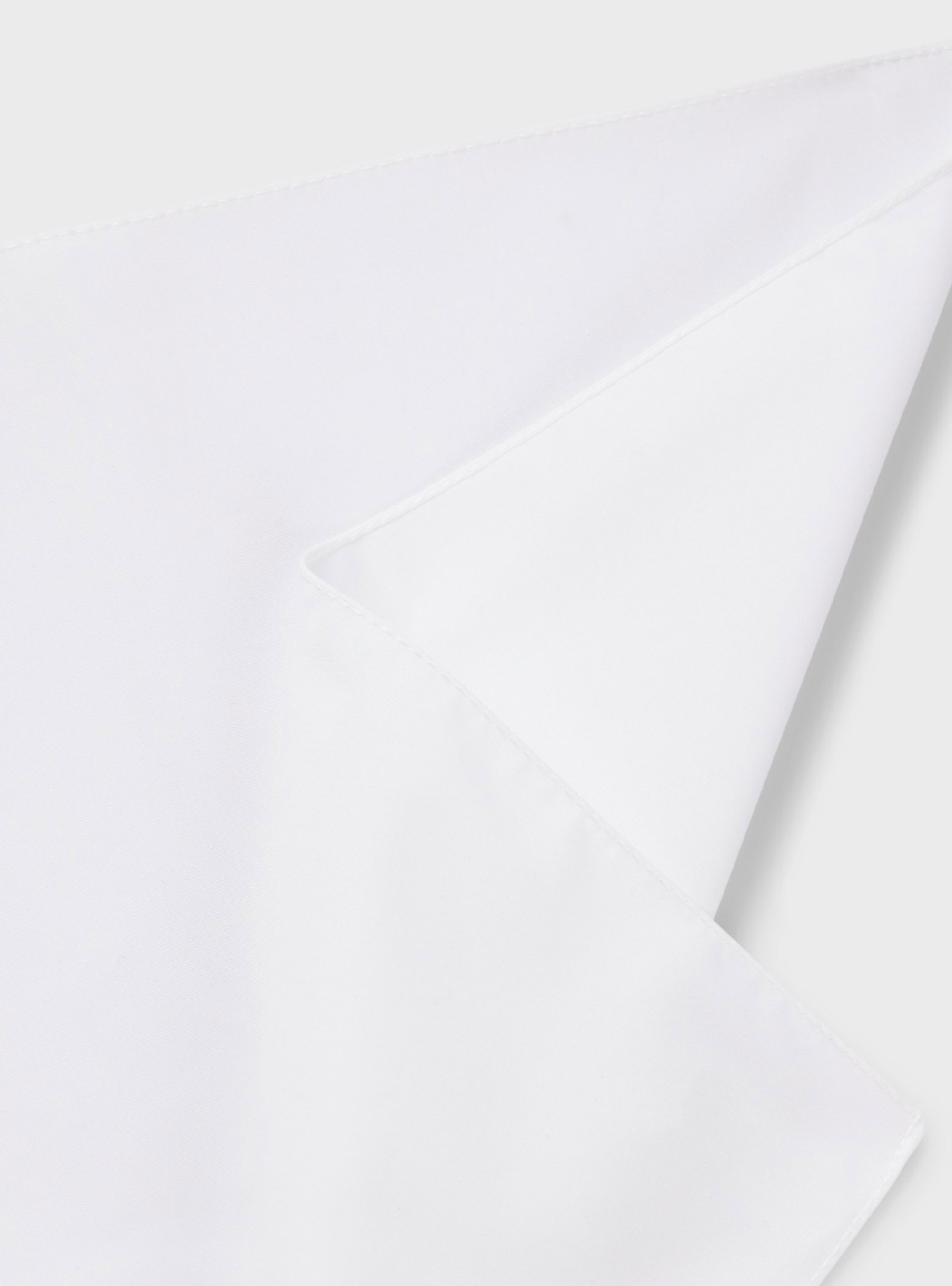 BOSS Italian-Made Pocket Square In Easy-Iron Cotton H-POCKET SQUARE - White
