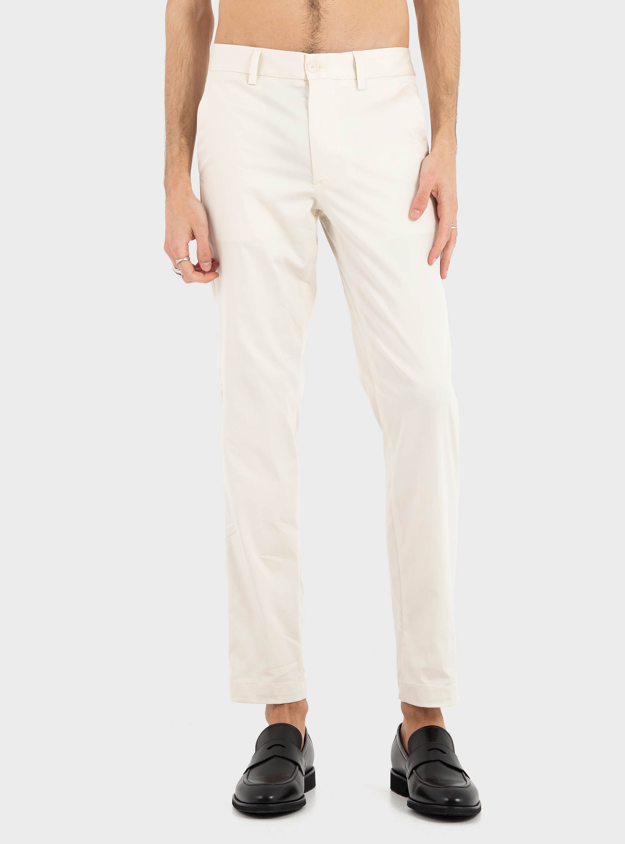 BOSS Slim-Fit Trousers In Cotton-Blend Twill P-Kaiton1 - Ecru
