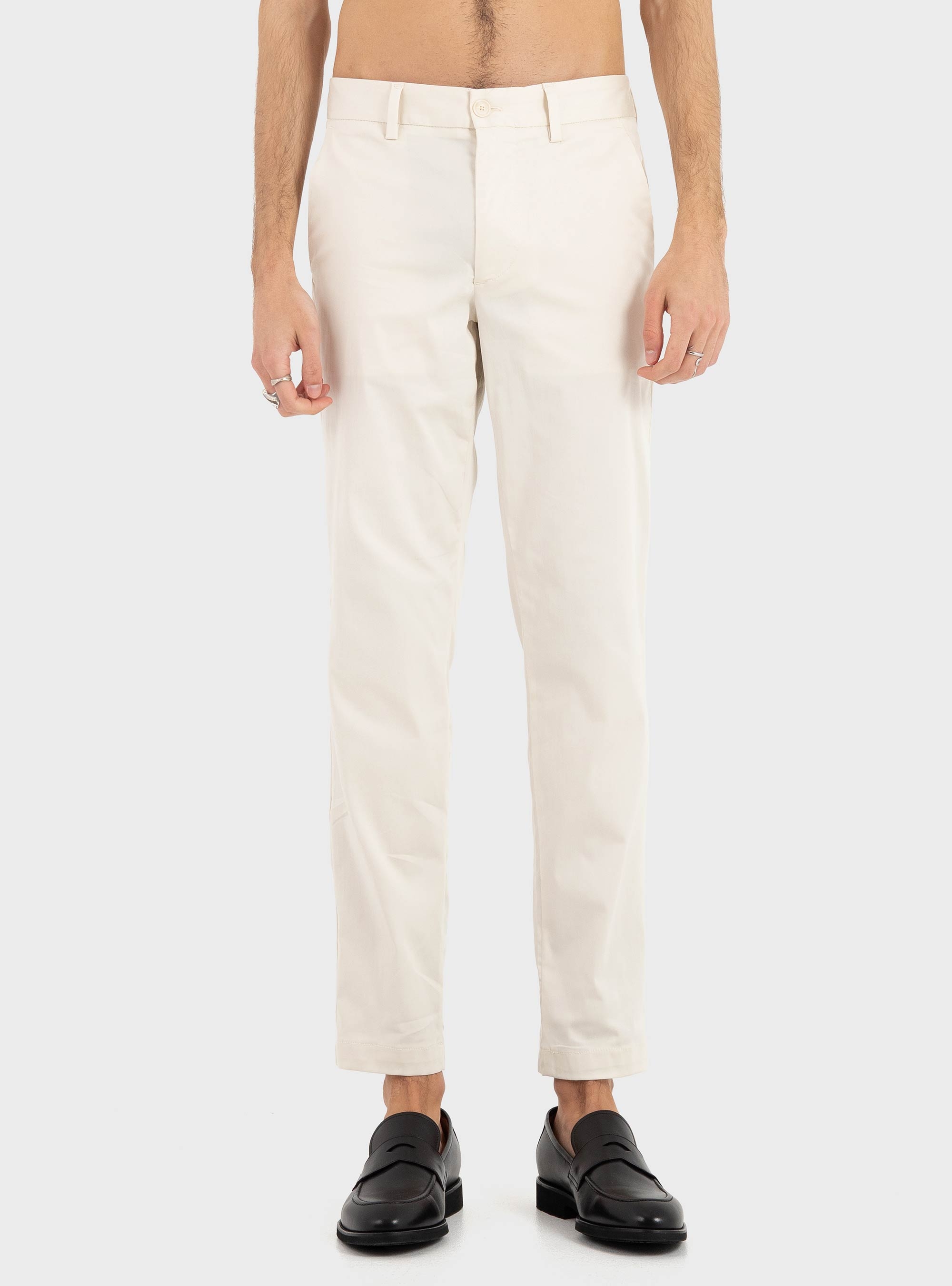 BOSS Slim-Fit Trousers In Cotton-Blend Twill P-Kaiton1 - Ecru