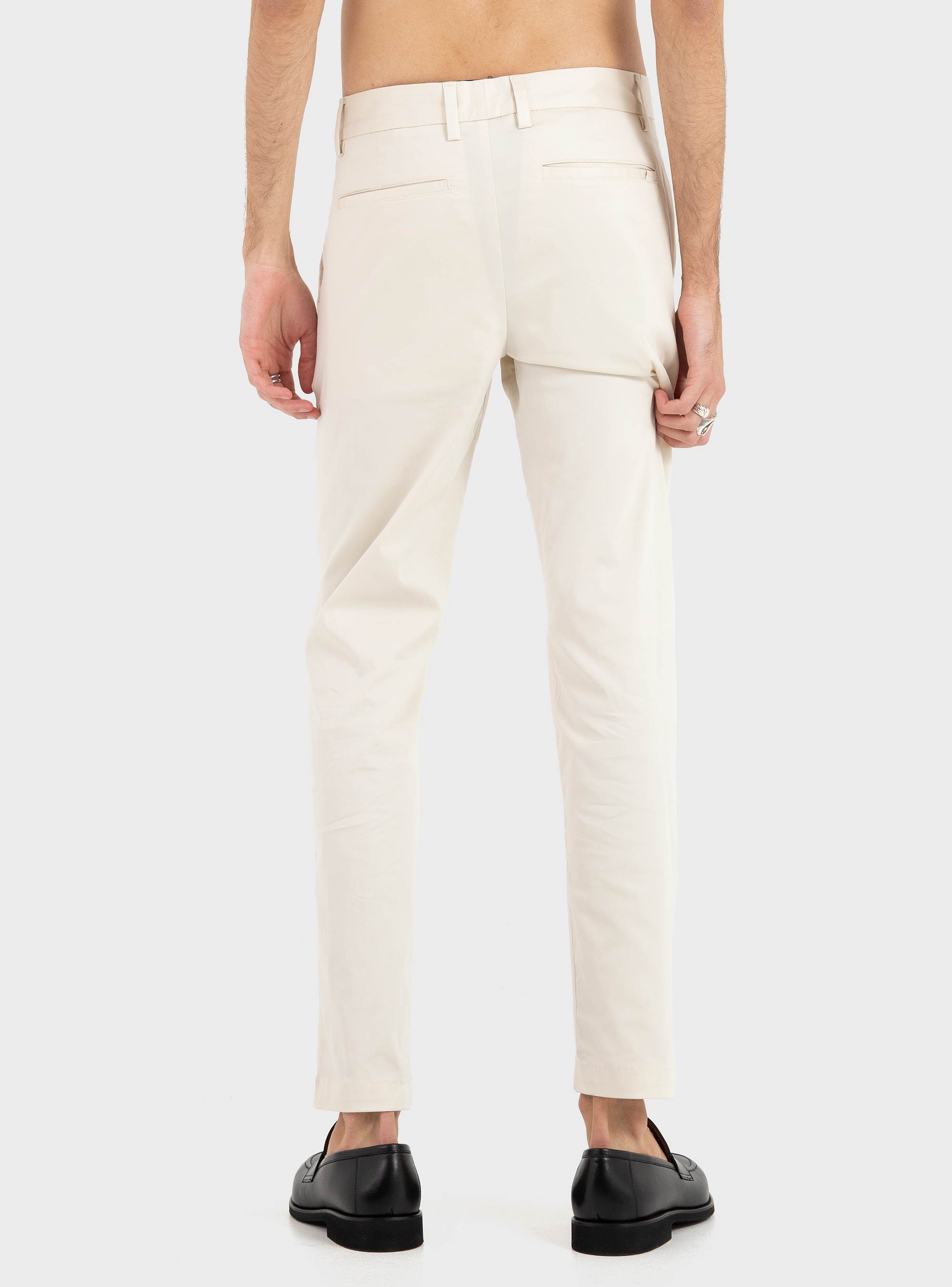 BOSS Slim-Fit Trousers In Cotton-Blend Twill P-Kaiton1 - Ecru