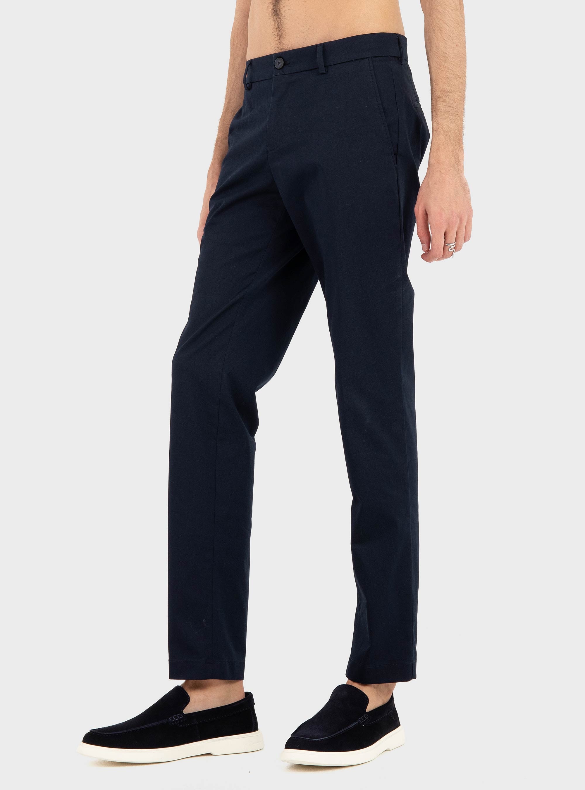 BOSS Slim-Fit Trousers In A Stretch-Cotton Blend P-Genius-W-WG-26#1F - Dark Blue