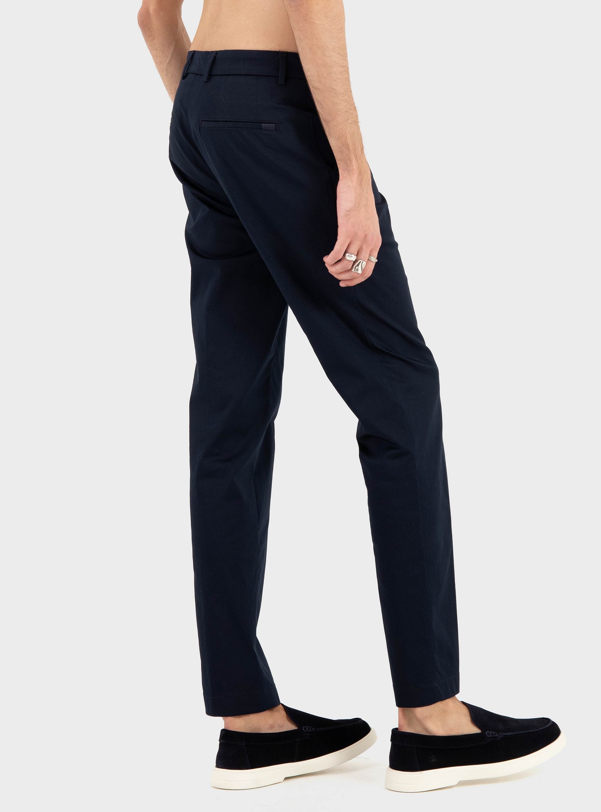 BOSS Slim-Fit Trousers In A Stretch-Cotton Blend P-Genius-W-WG-26#1F - Dark Blue