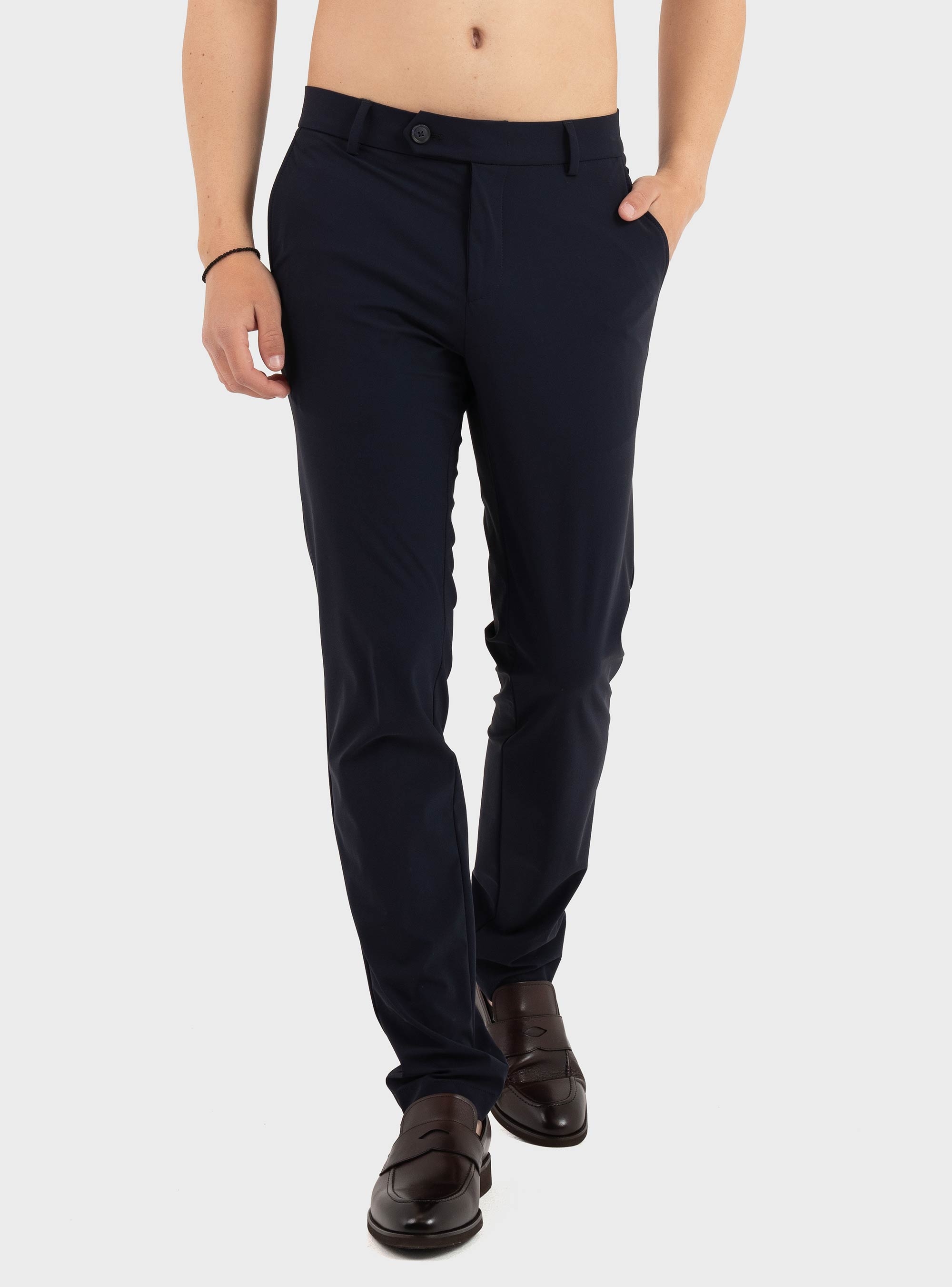 BOSS Slim-Fit Trousers In Performance-Stretch Fabric  P-Genius-EW-WG-261F - Dark Blue