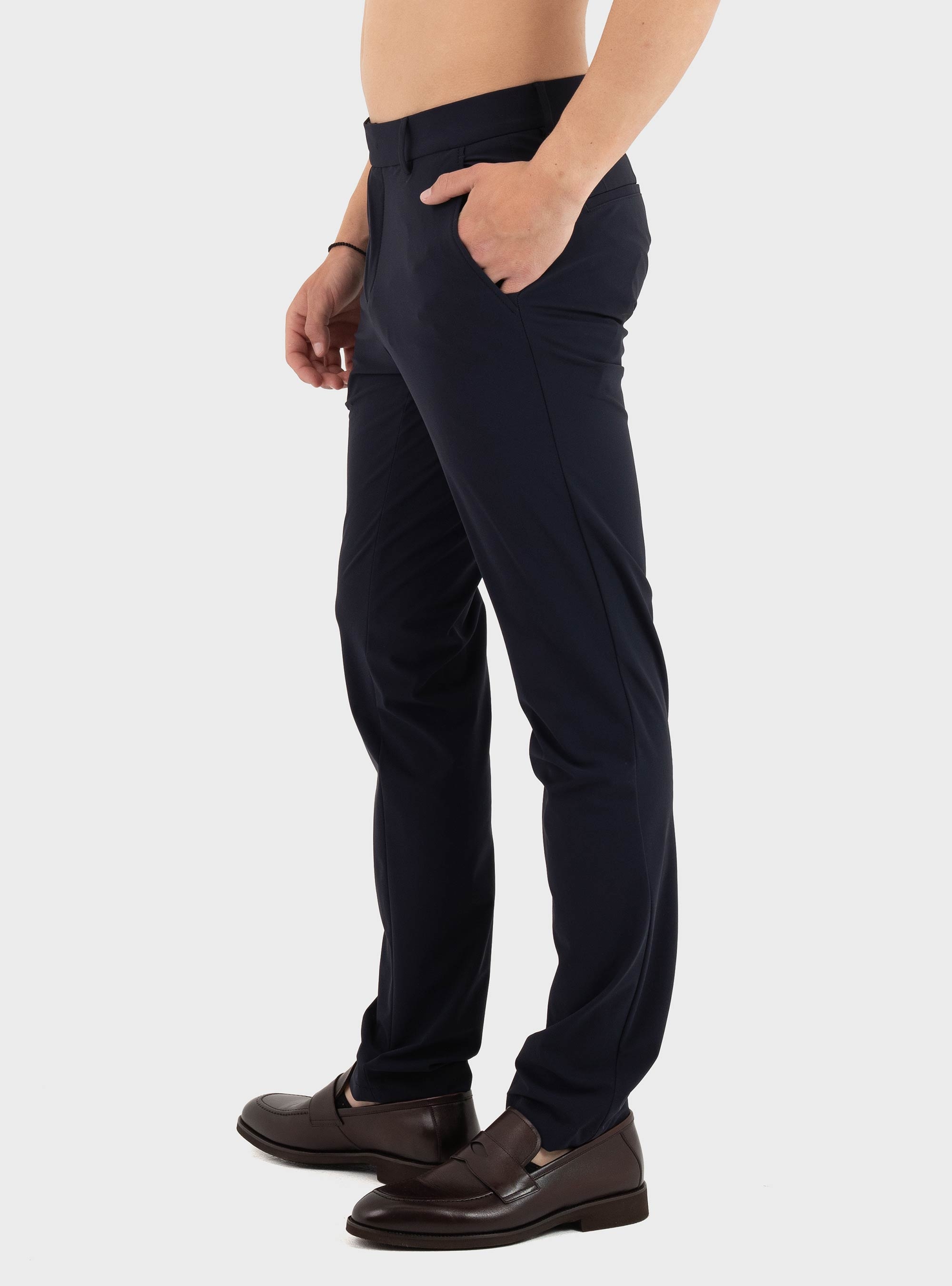 BOSS Slim-Fit Trousers In Performance-Stretch Fabric  P-Genius-EW-WG-261F - Dark Blue