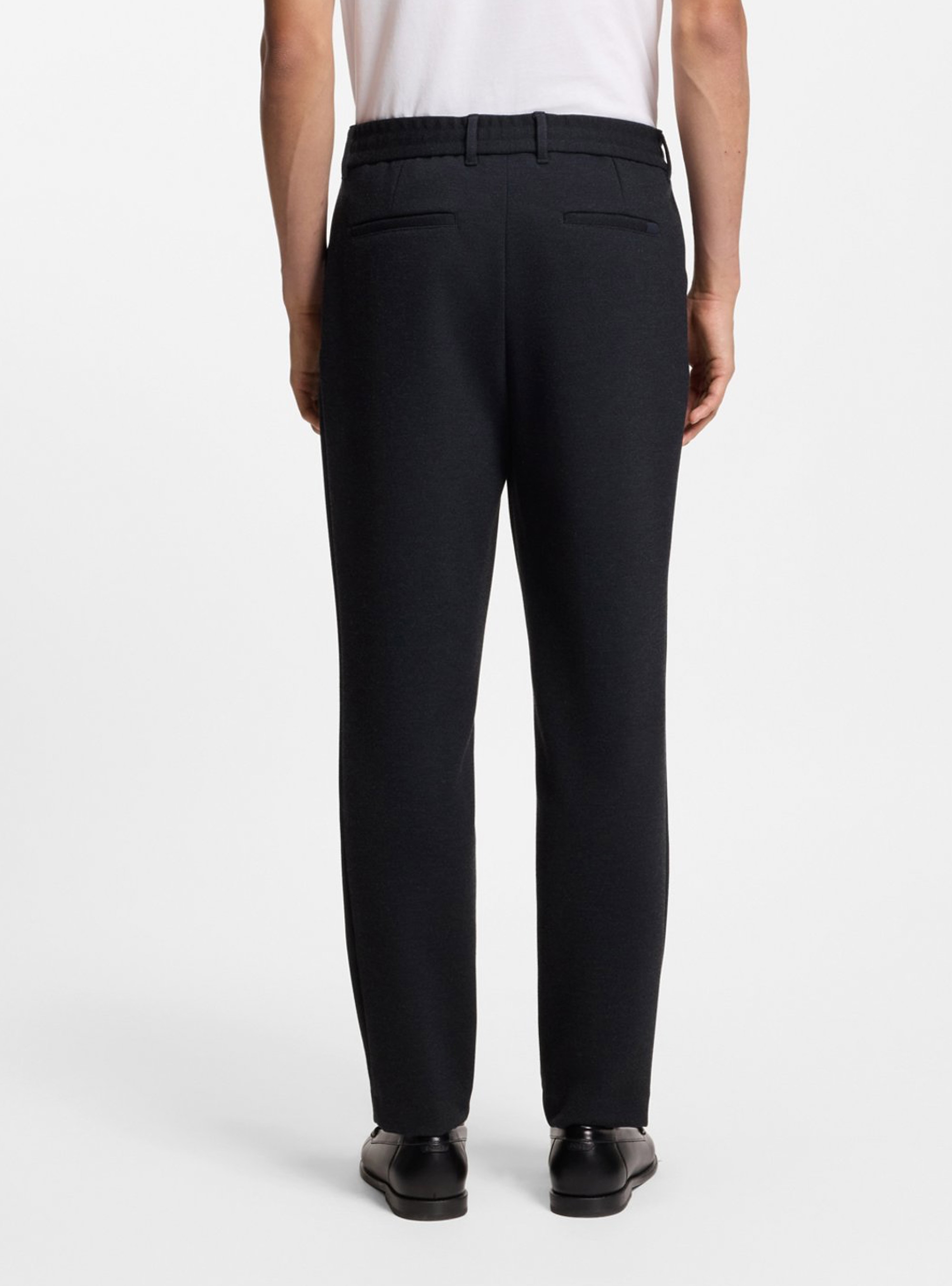 BOSS Tapered-Fit Trousers In Performance-Stretch Fabric P-Perin-JRDSWGPk261F - Dark Blue