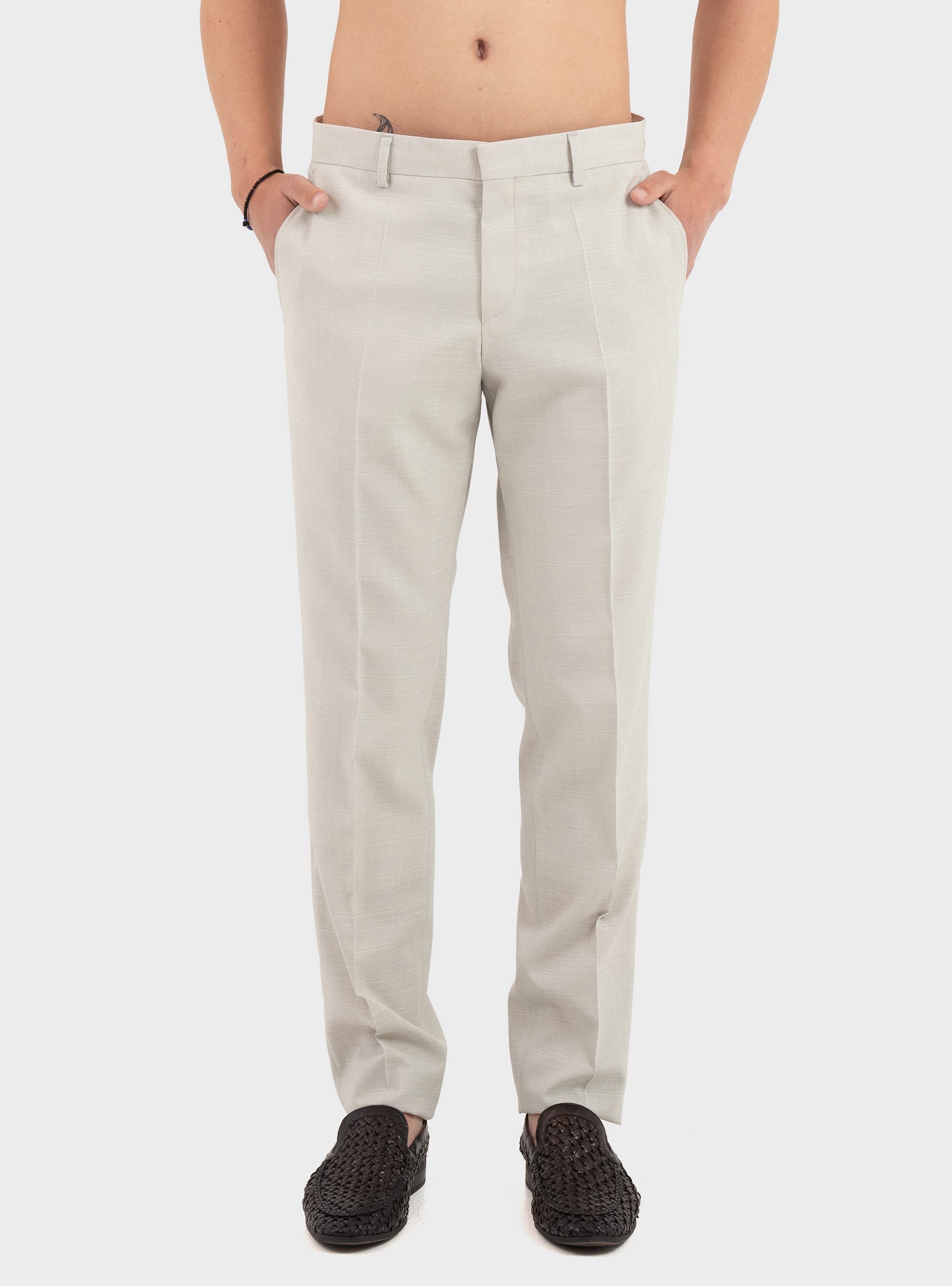 BOSS Slim-Fit Trousers H-Genius-253 - Ecru