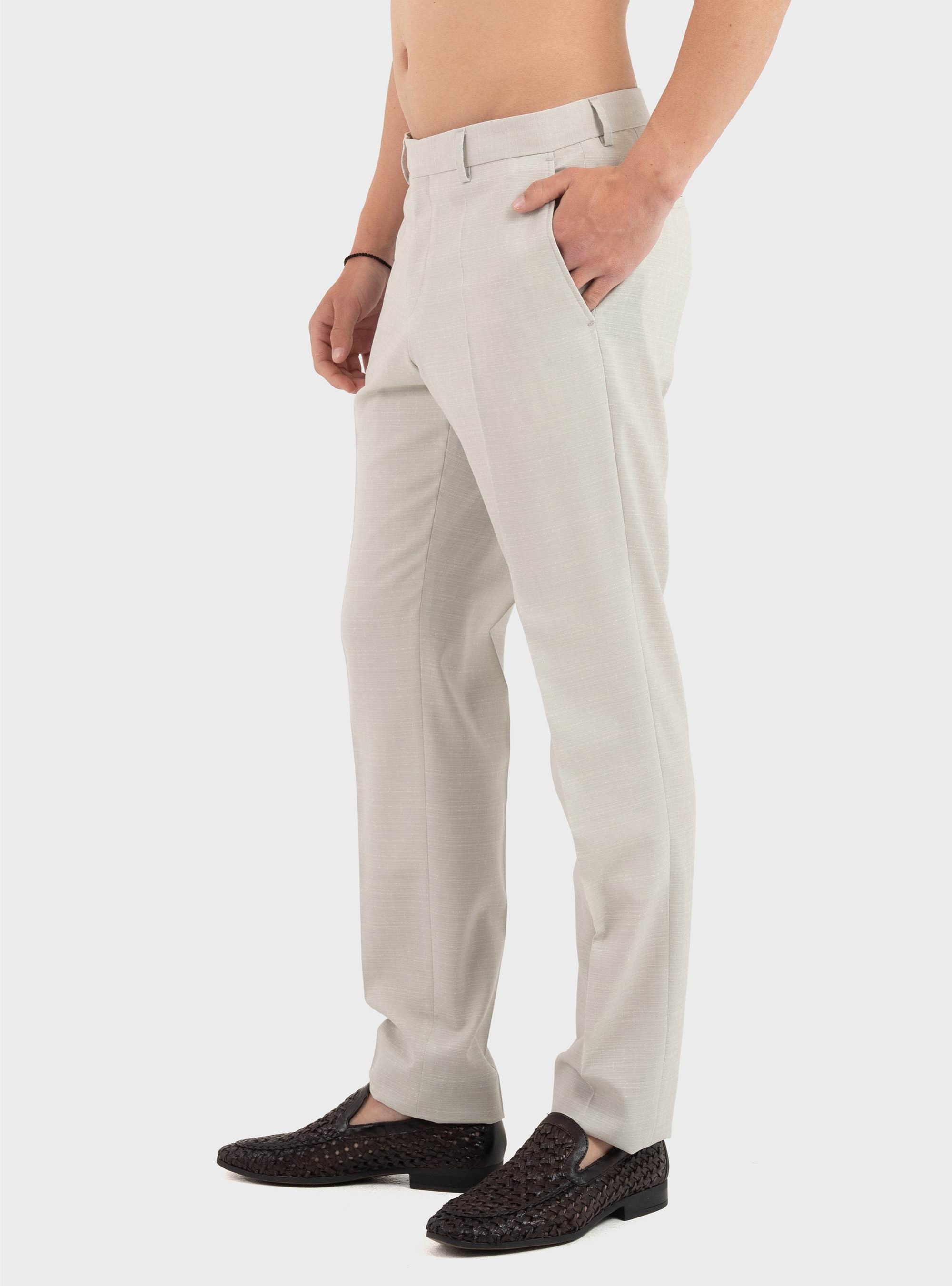 BOSS Slim-Fit Trousers H-Genius-253 - Ecru