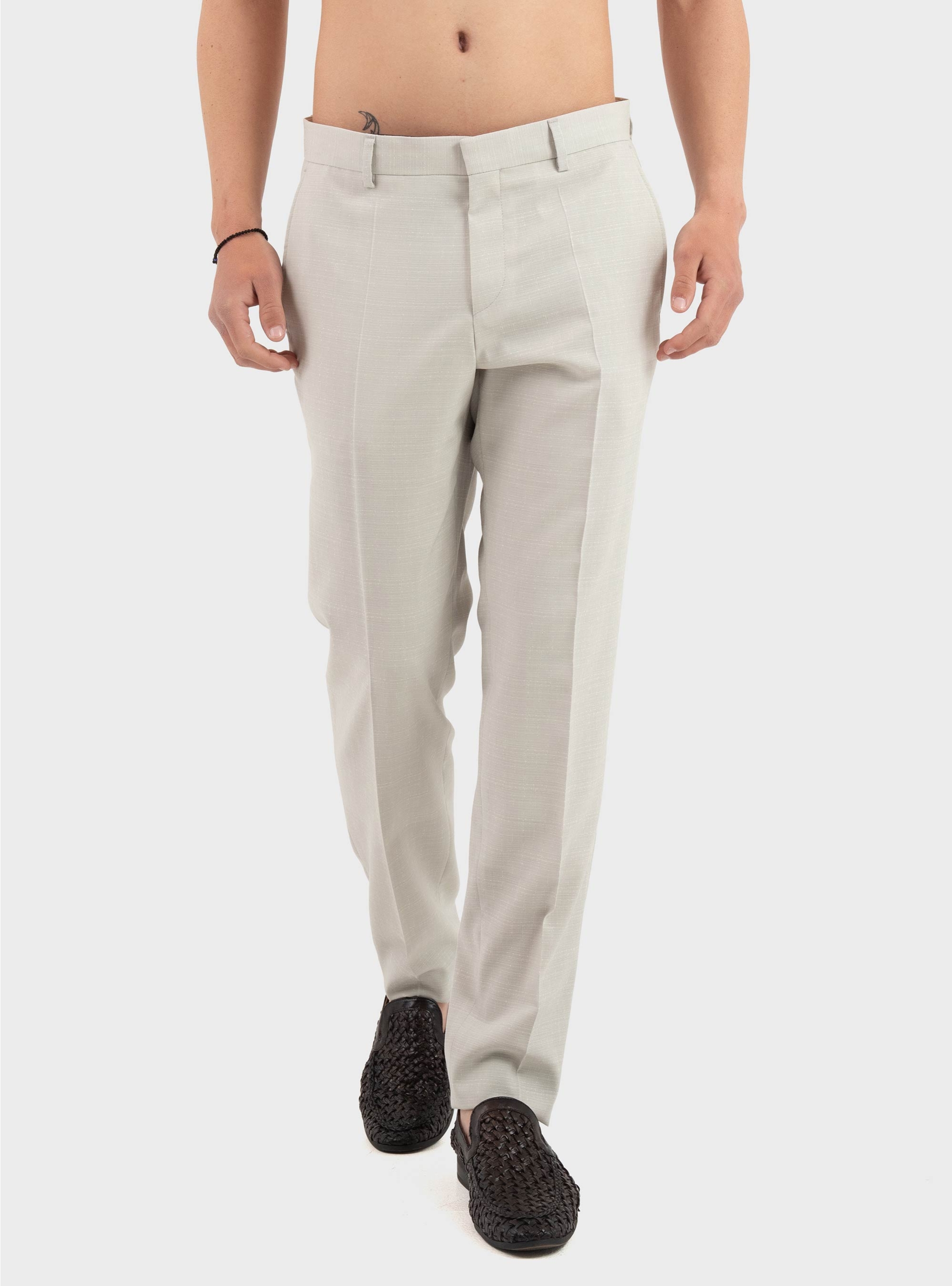 BOSS Slim-Fit Trousers H-Genius-253 - Ecru