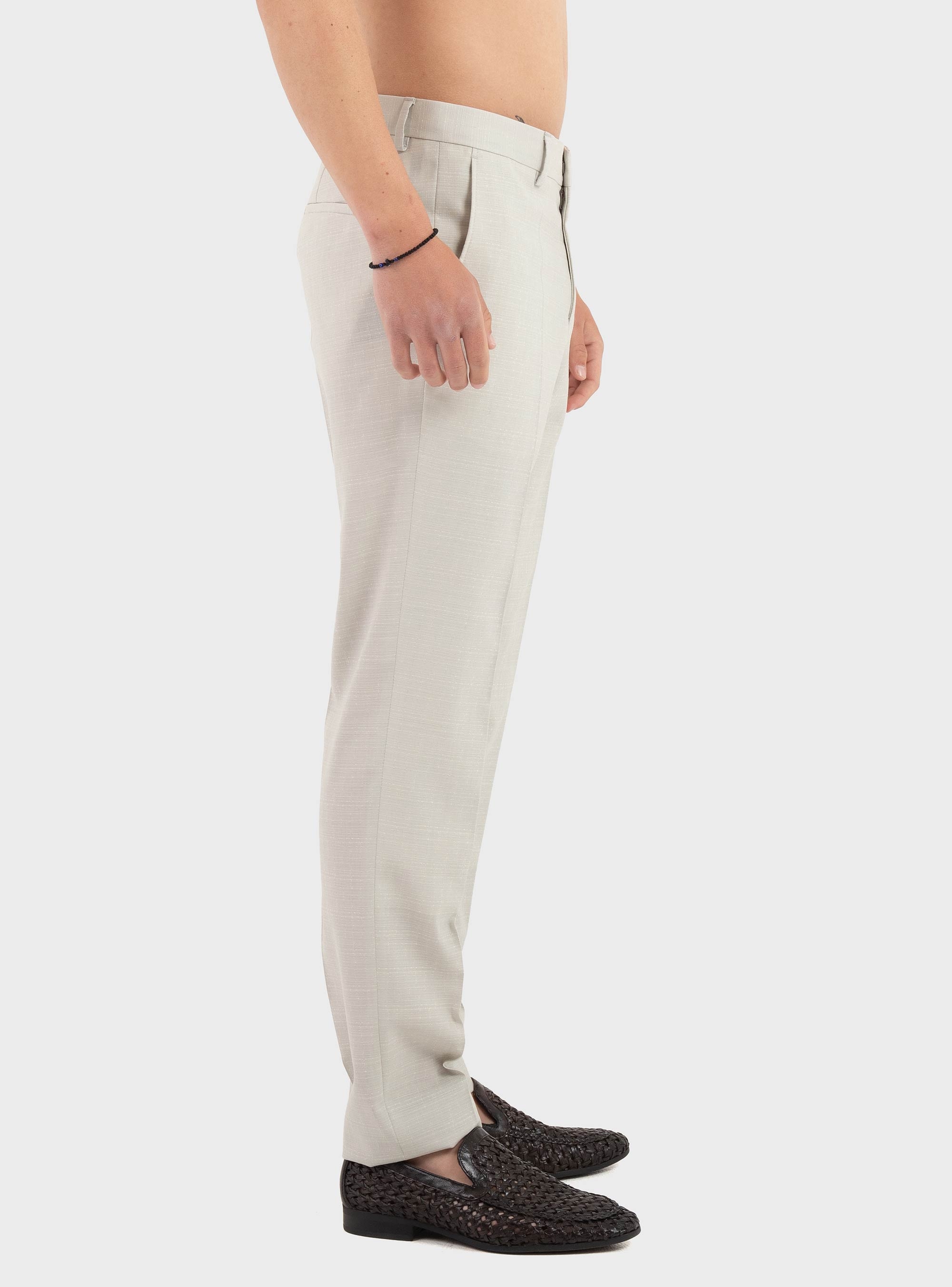 BOSS Slim-Fit Trousers H-Genius-253 - Ecru