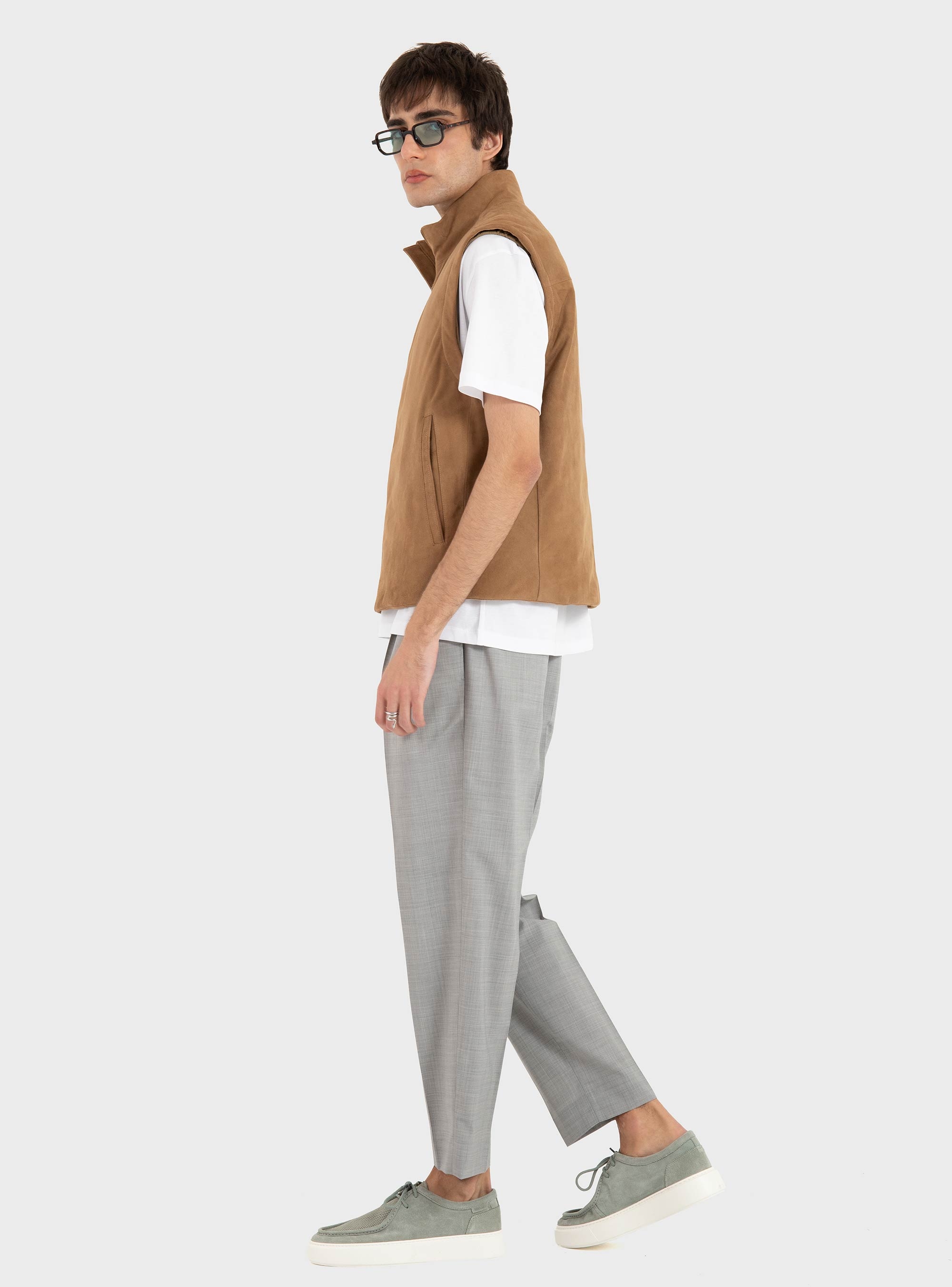 BOSS Suede Gilet H-Marens - Beige