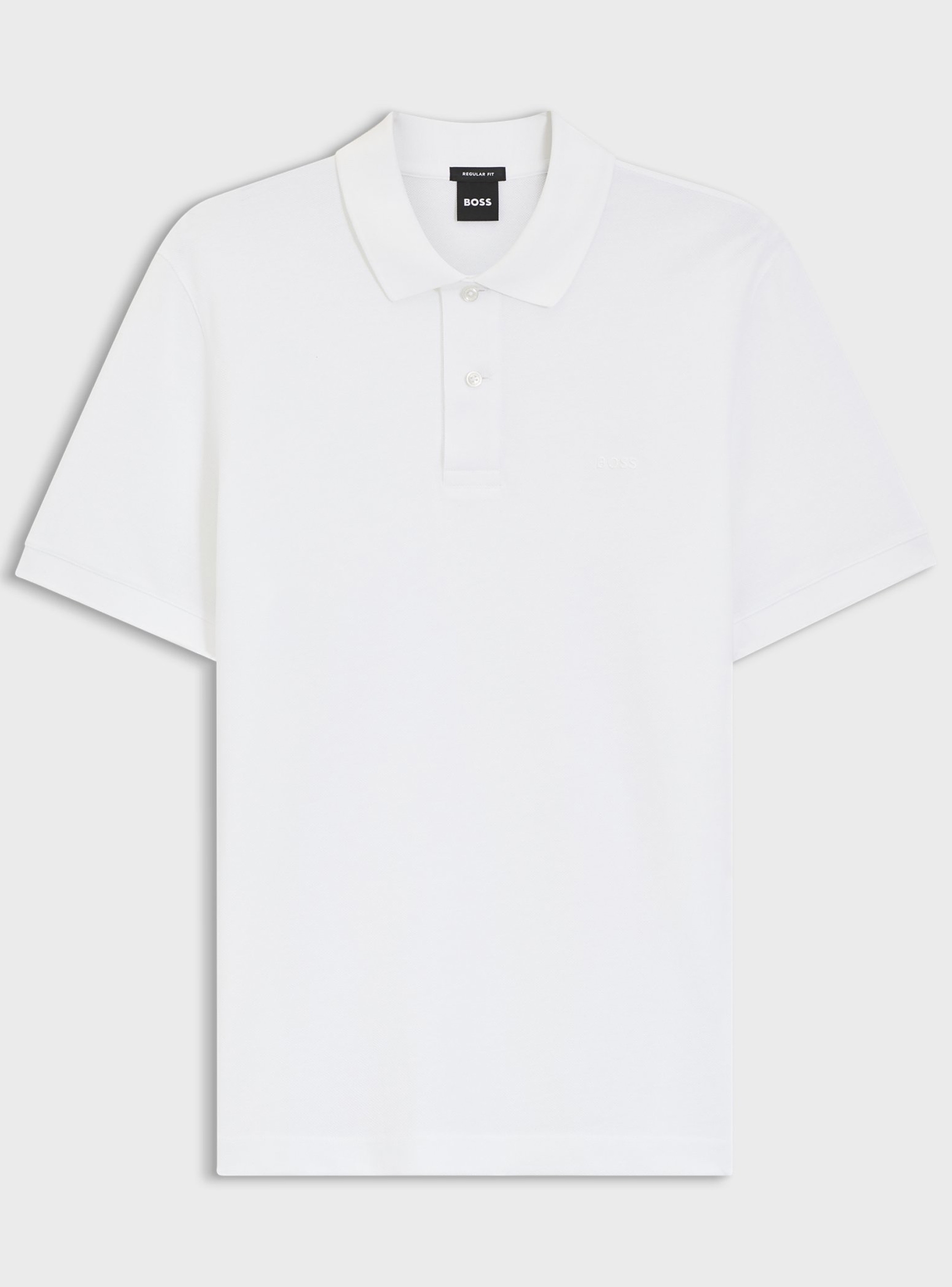 BOSS Polo Shirt In Cotton Piqué With Embroidered Logo Pallas - White