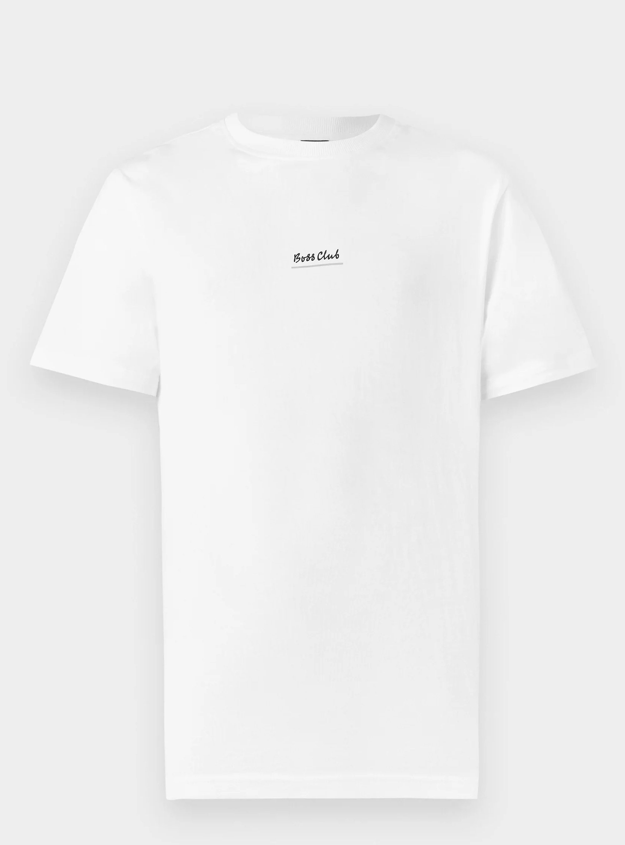 BOSS Cotton-Jersey T-Shirt With Embroidered Slogan Te_BossClub - White