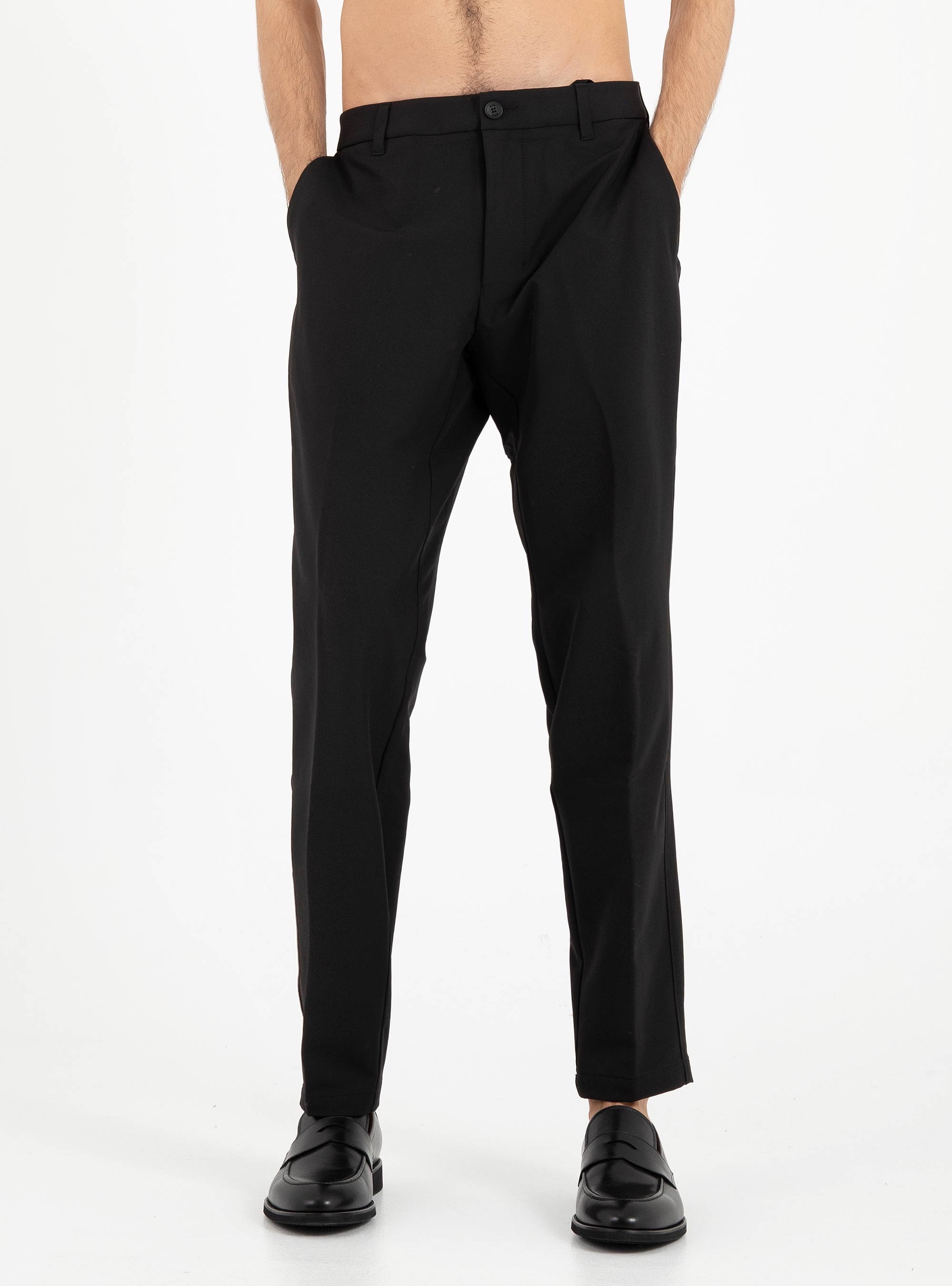 BOSS Tapered-Fit Trousers In Water-Repellent Stretch Fabric TR_Commuter-Tapered - Black