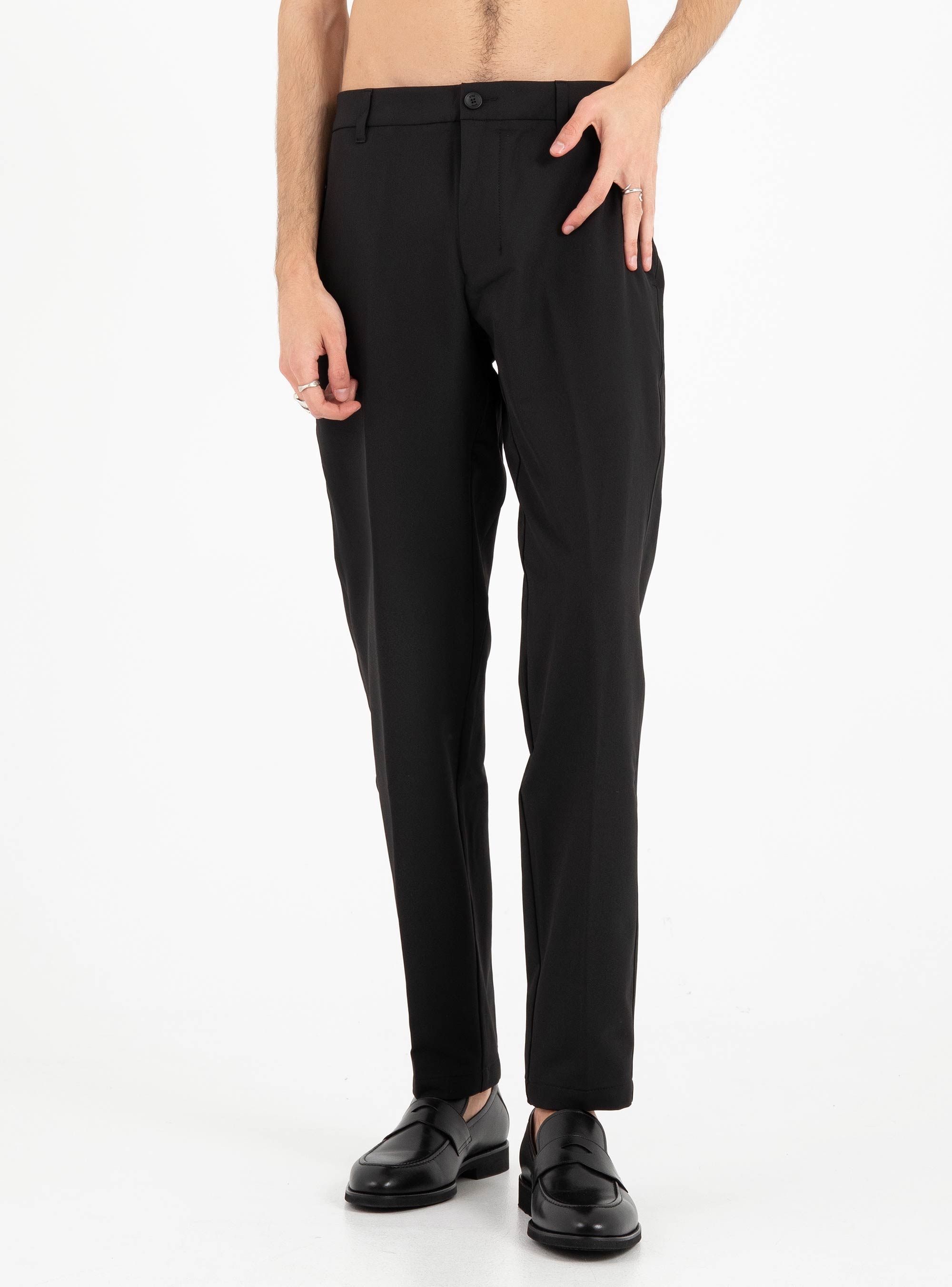 BOSS Tapered-Fit Trousers In Water-Repellent Stretch Fabric TR_Commuter-Tapered - Black