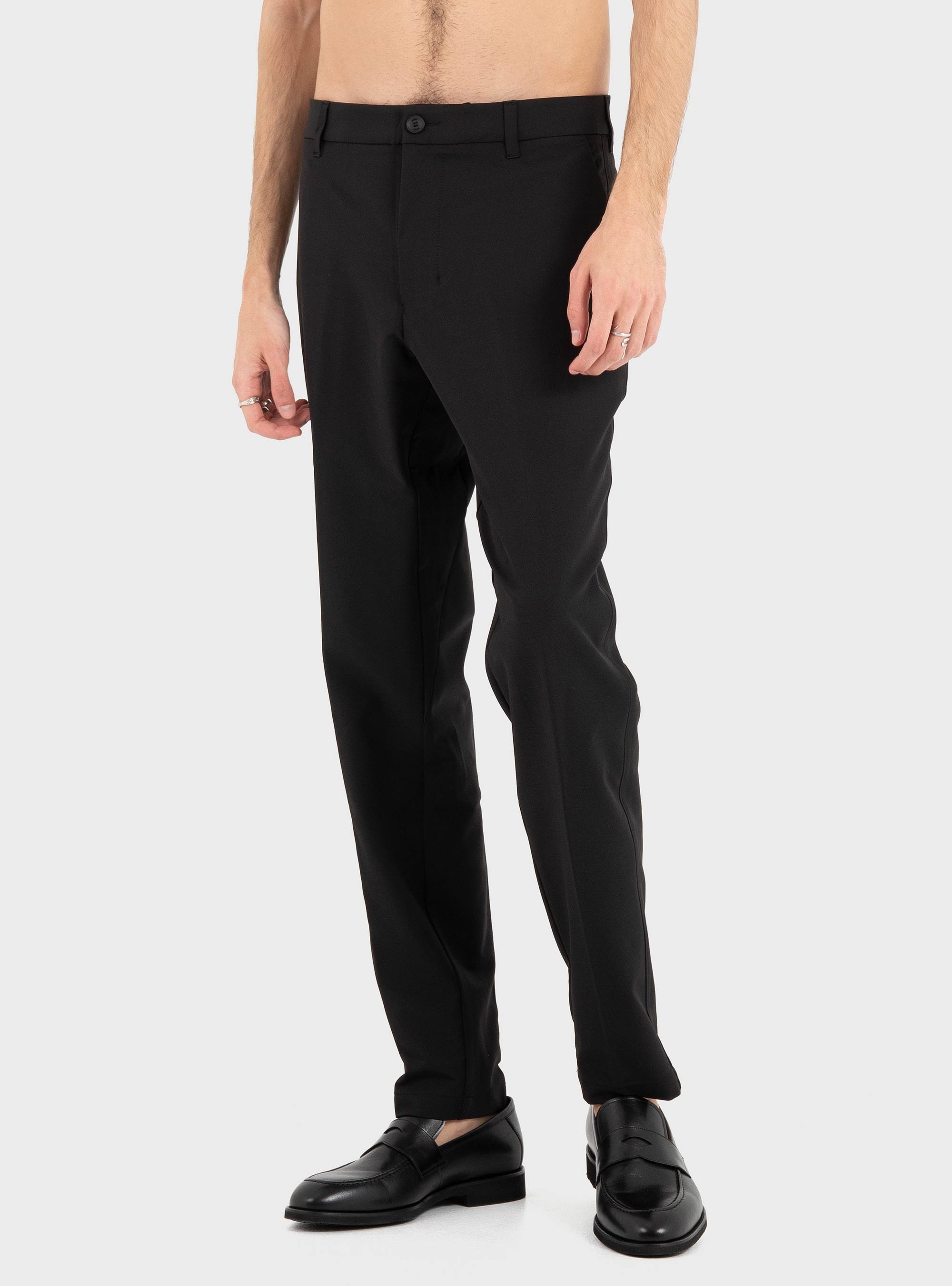 BOSS Tapered-Fit Trousers In Water-Repellent Stretch Fabric TR_Commuter-Tapered - Black