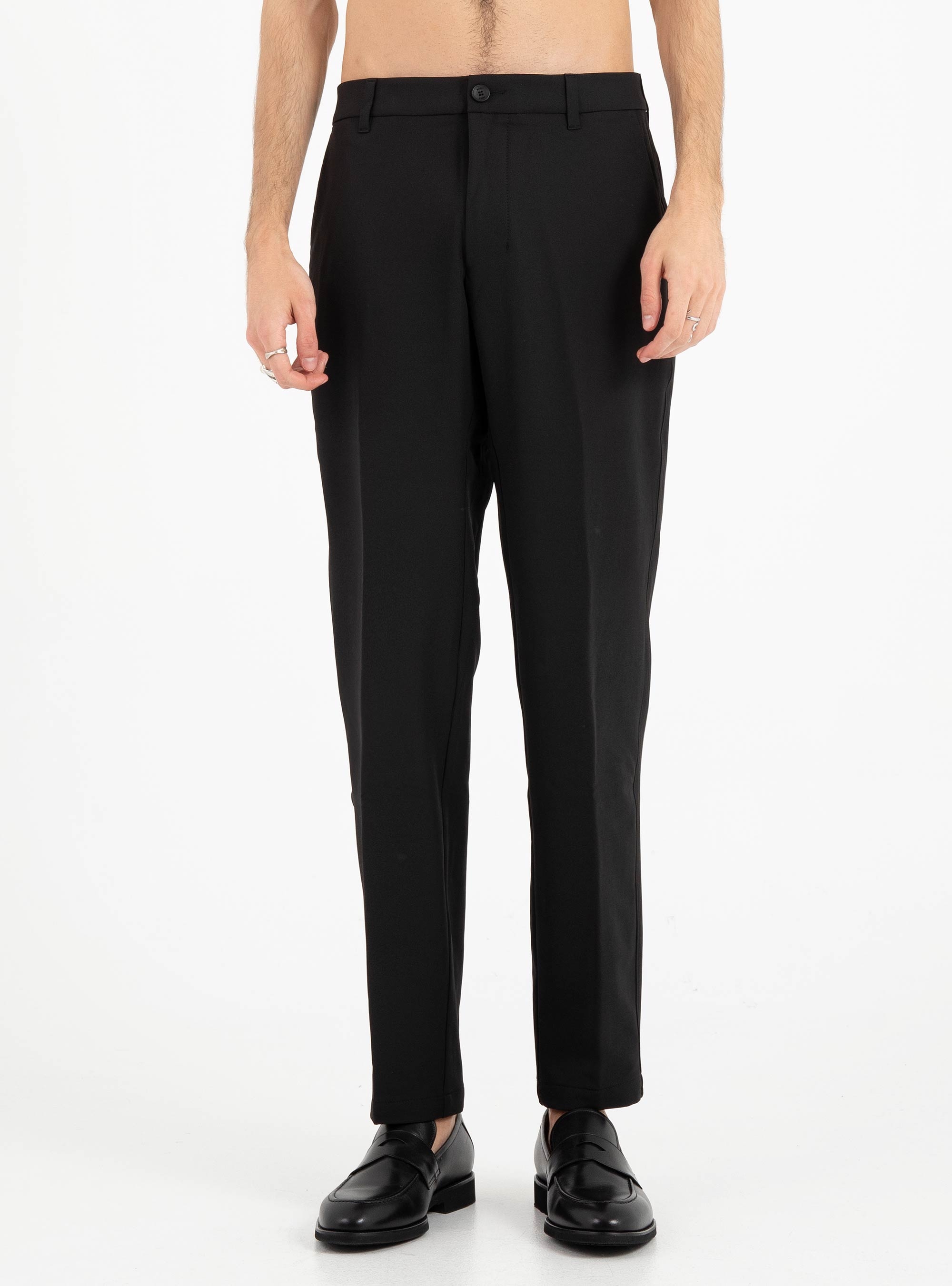 BOSS Tapered-Fit Trousers In Water-Repellent Stretch Fabric TR_Commuter-Tapered - Black