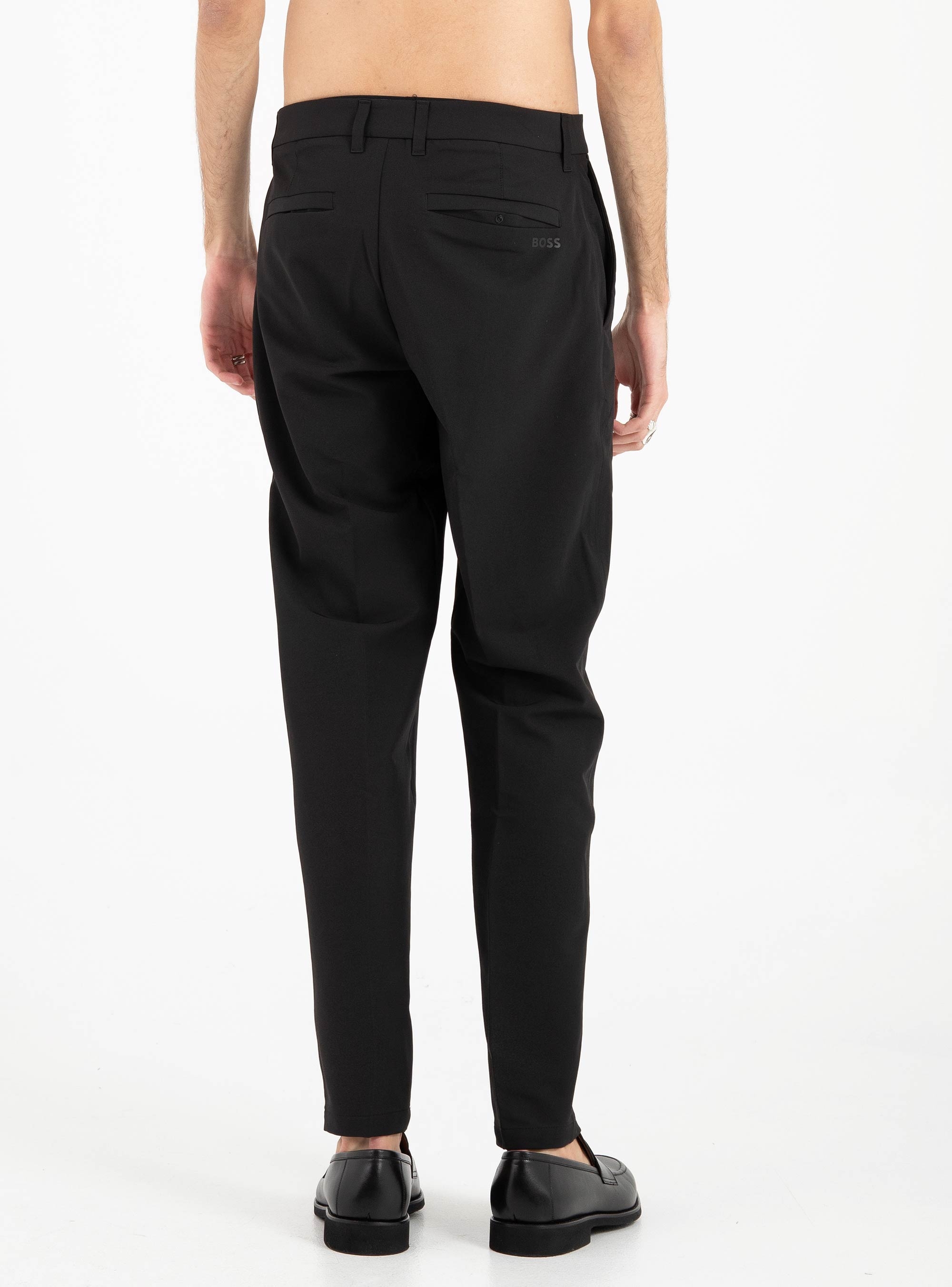 BOSS Tapered-Fit Trousers In Water-Repellent Stretch Fabric TR_Commuter-Tapered - Black