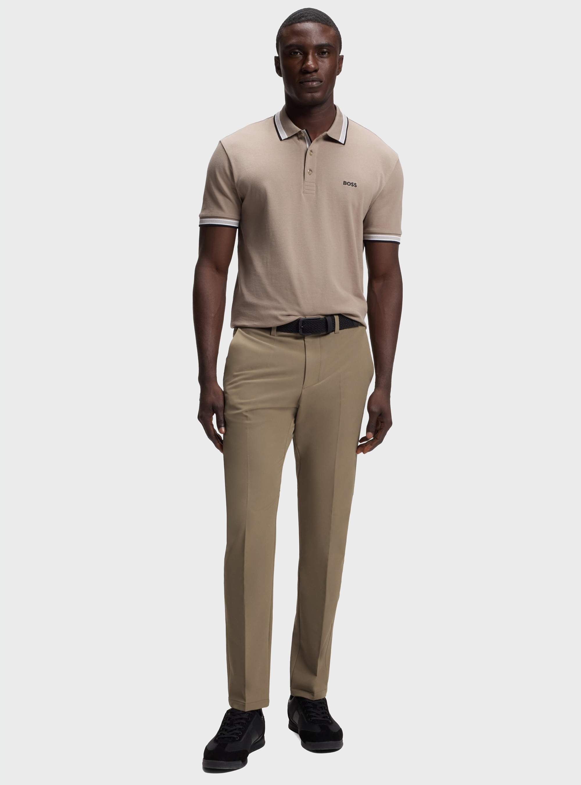 BOSS Regular-Fit Trousers In Water-Repellent Stretch Fabric  T_Commuter-Slim - Light Green