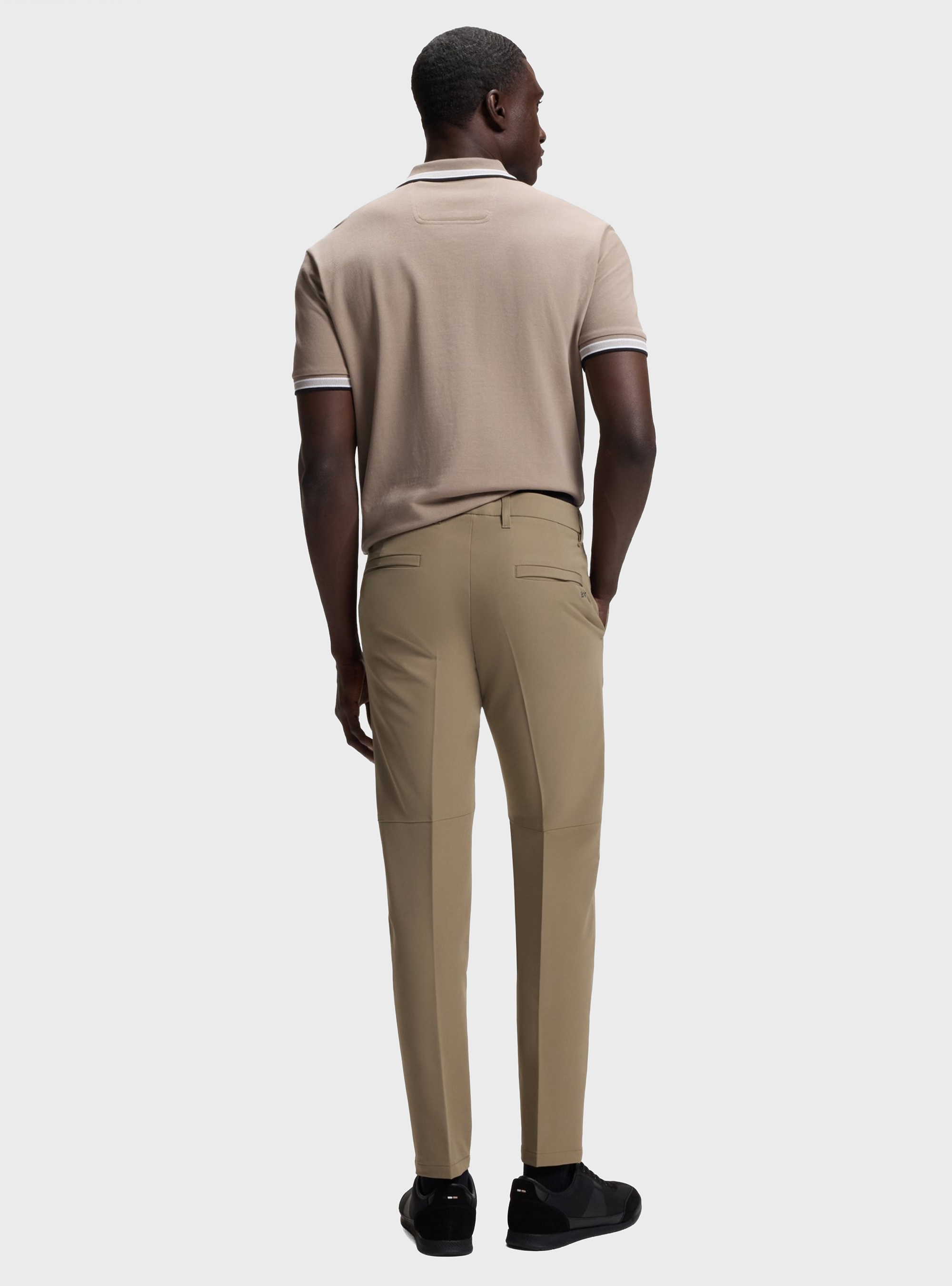 BOSS Regular-Fit Trousers In Water-Repellent Stretch Fabric  T_Commuter-Slim - Light Green