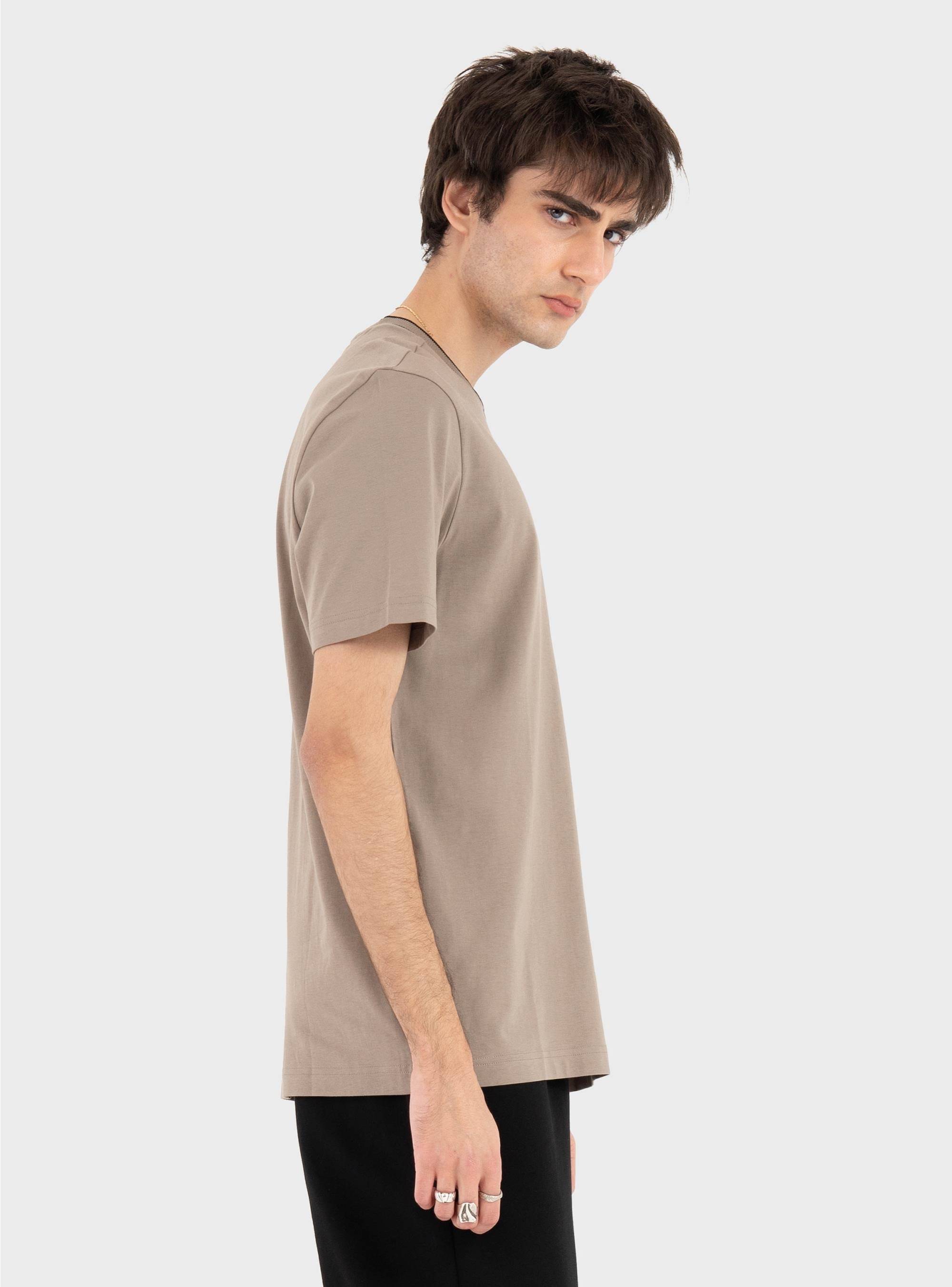 BOSS Cotton T-Shirt With Sporty Contrast Stripes Tee 5 - Light Green