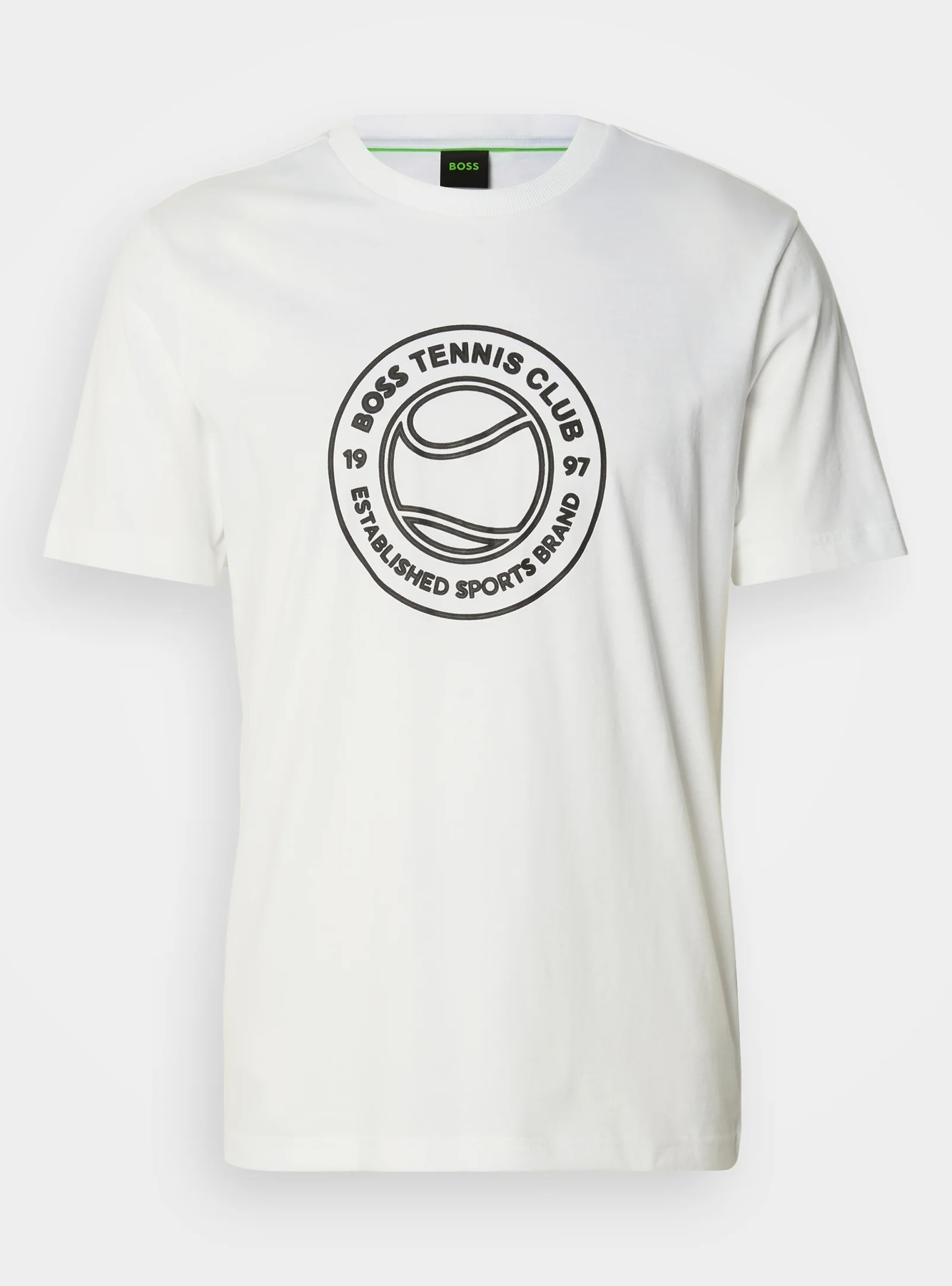 BOSS Cotton-Jersey T-Shirt With Tennis-Themed Artwork TS_Join Logo - White