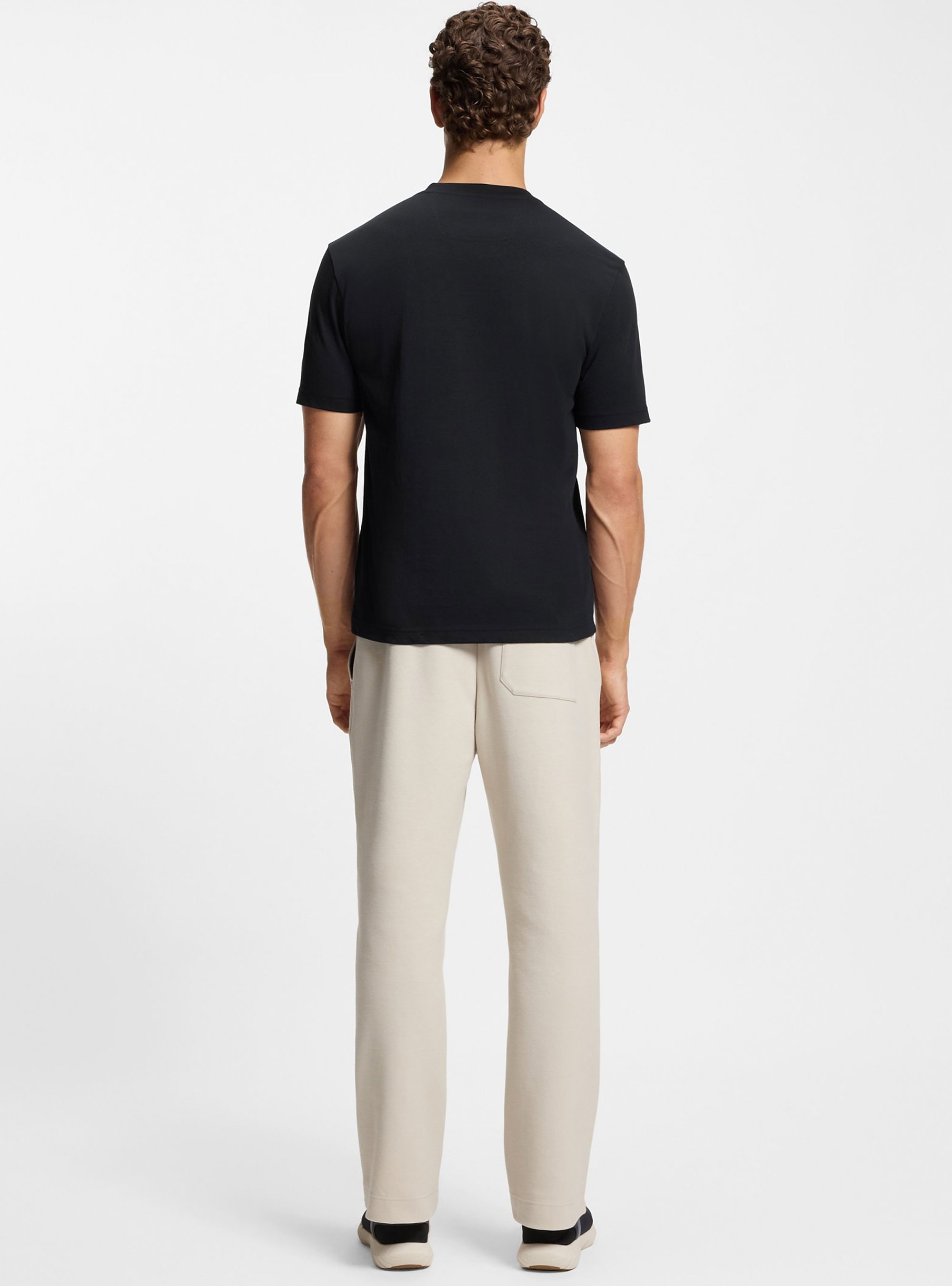 BOSS Cotton-Jersey T-Shirt With Tennis-Themed Artwork TS_Join Logo - Dark Blue