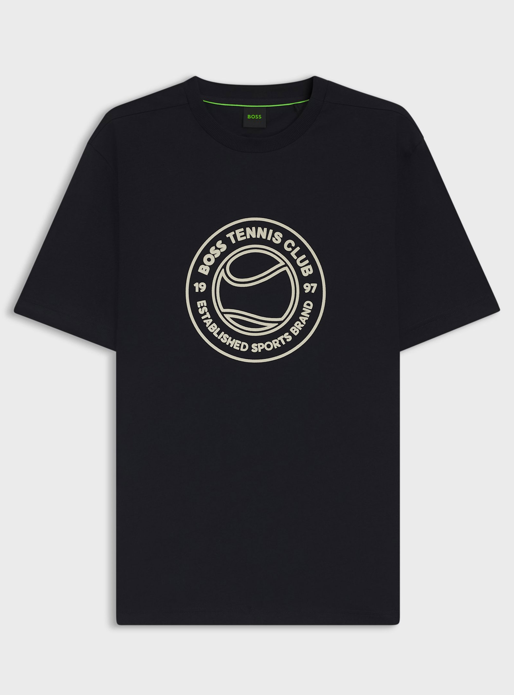 BOSS Cotton-Jersey T-Shirt With Tennis-Themed Artwork TS_Join Logo - Dark Blue