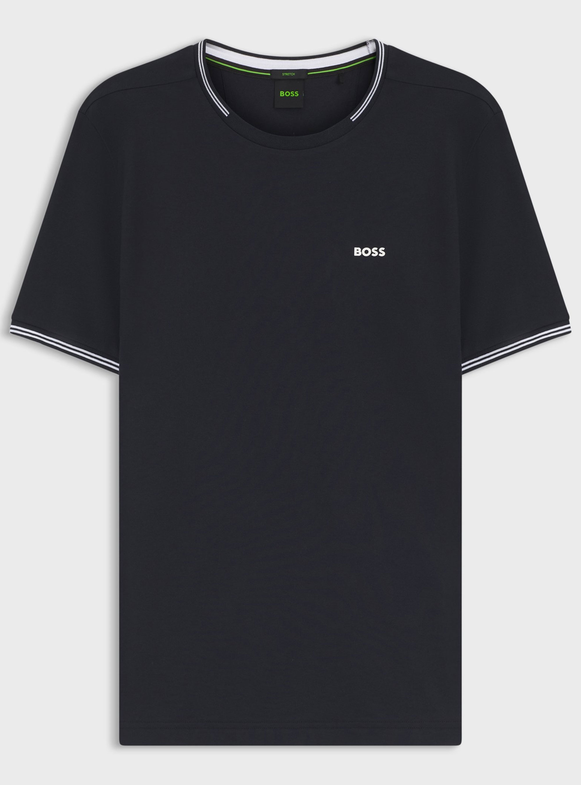 BOSS Stretch-Cotton T-Shirt With Stripes And Logo  Taul - Dark Blue