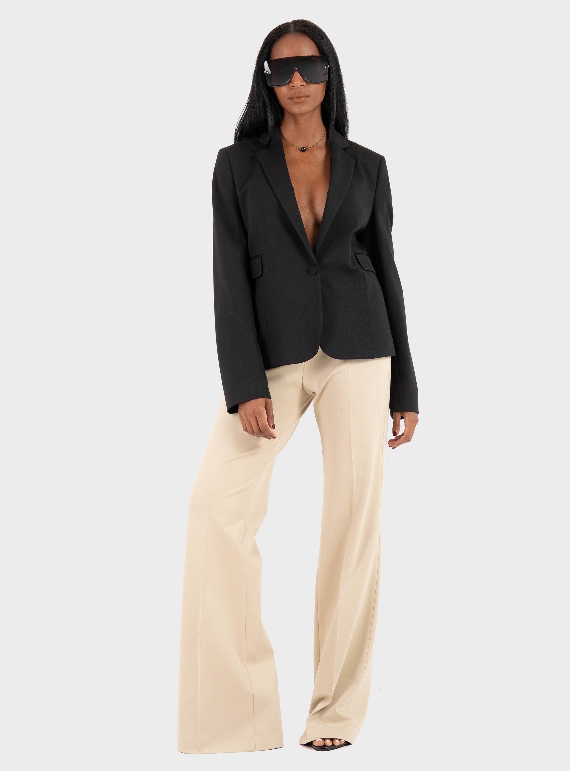 BOSS Relaxed-Fit Trousers In Stretch Jersey Talia4 - Beige