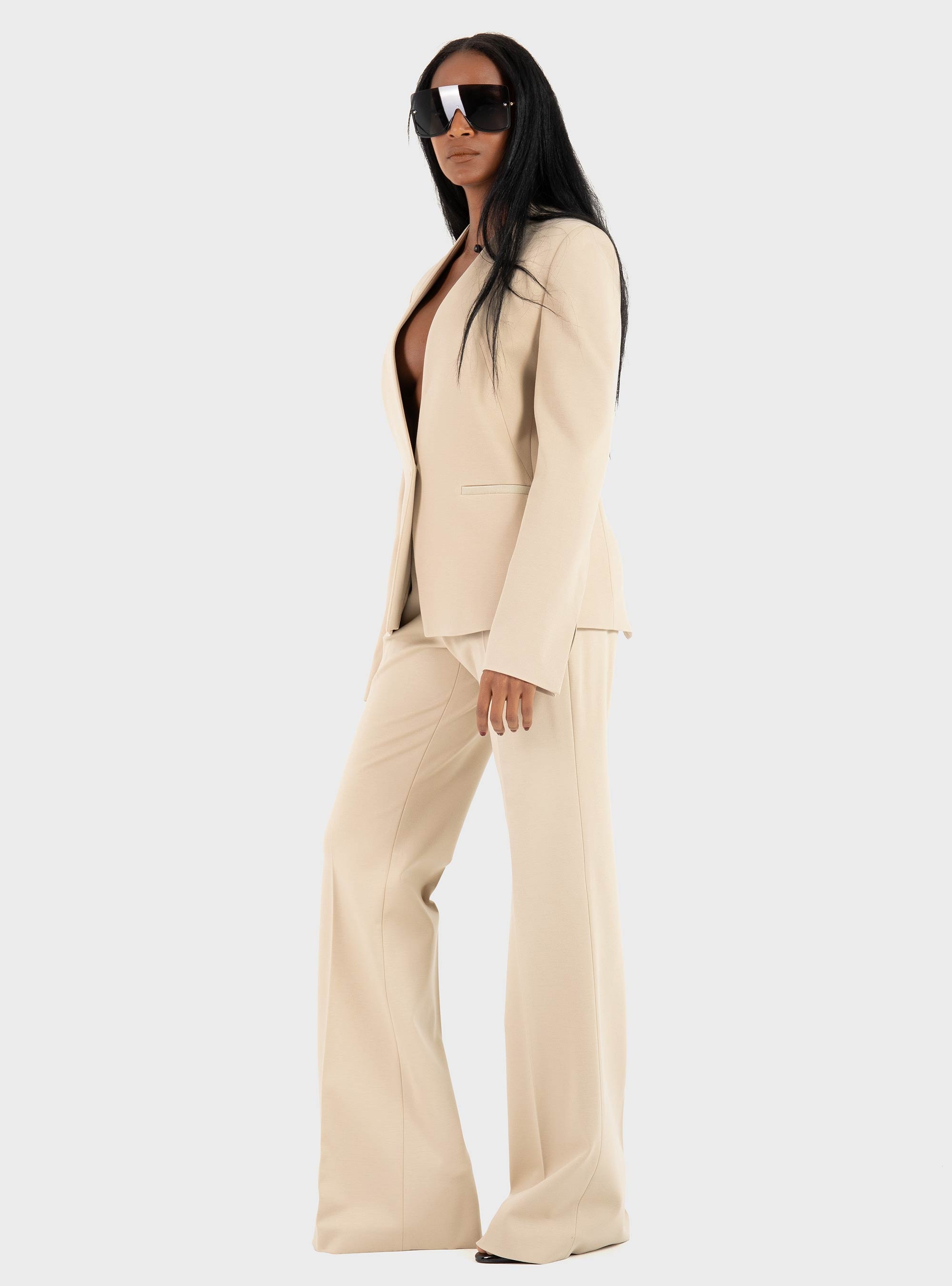BOSS Relaxed-Fit Trousers In Stretch Jersey Talia4 - Beige