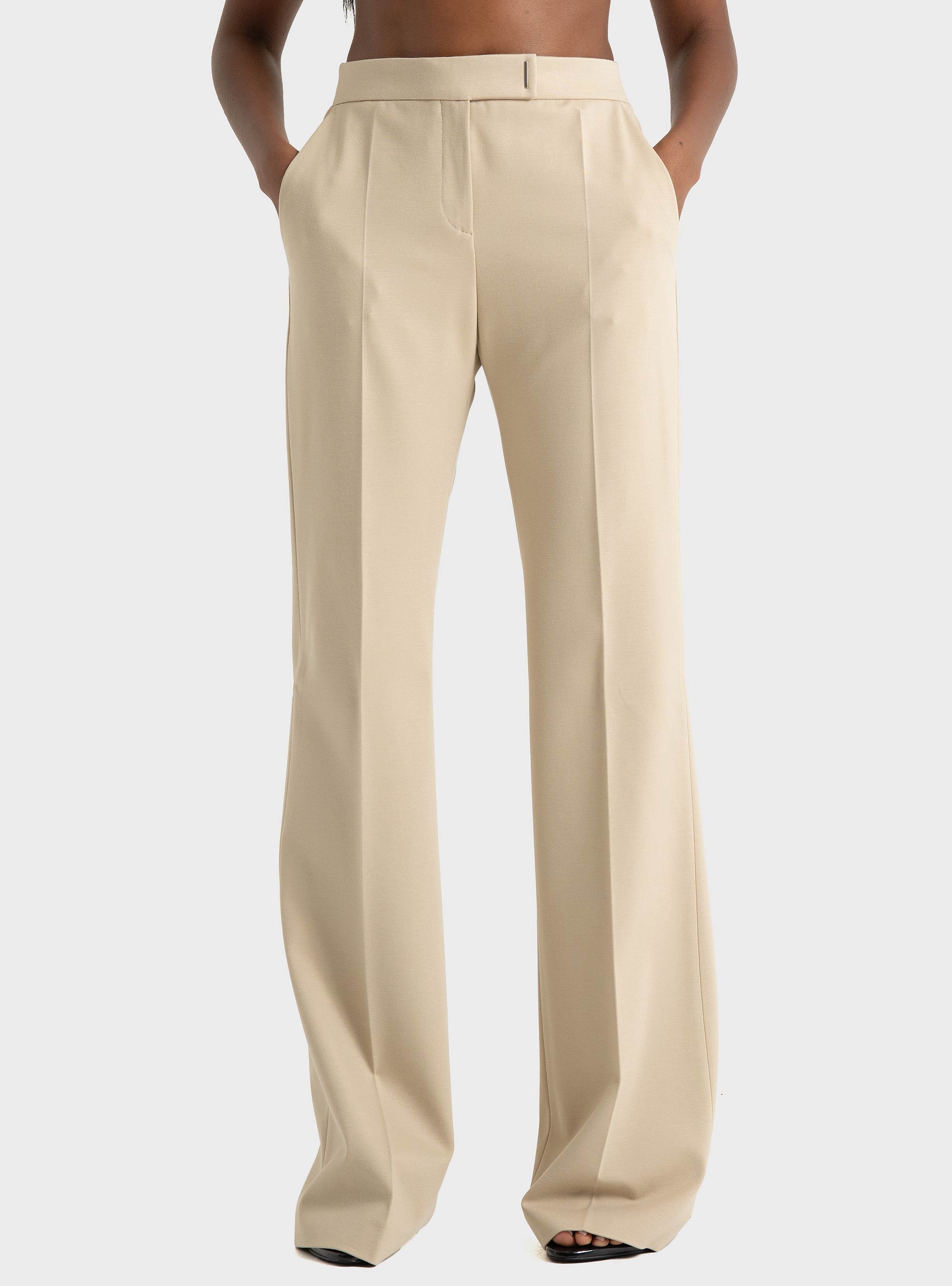 BOSS Relaxed-Fit Trousers In Stretch Jersey Talia4 - Beige