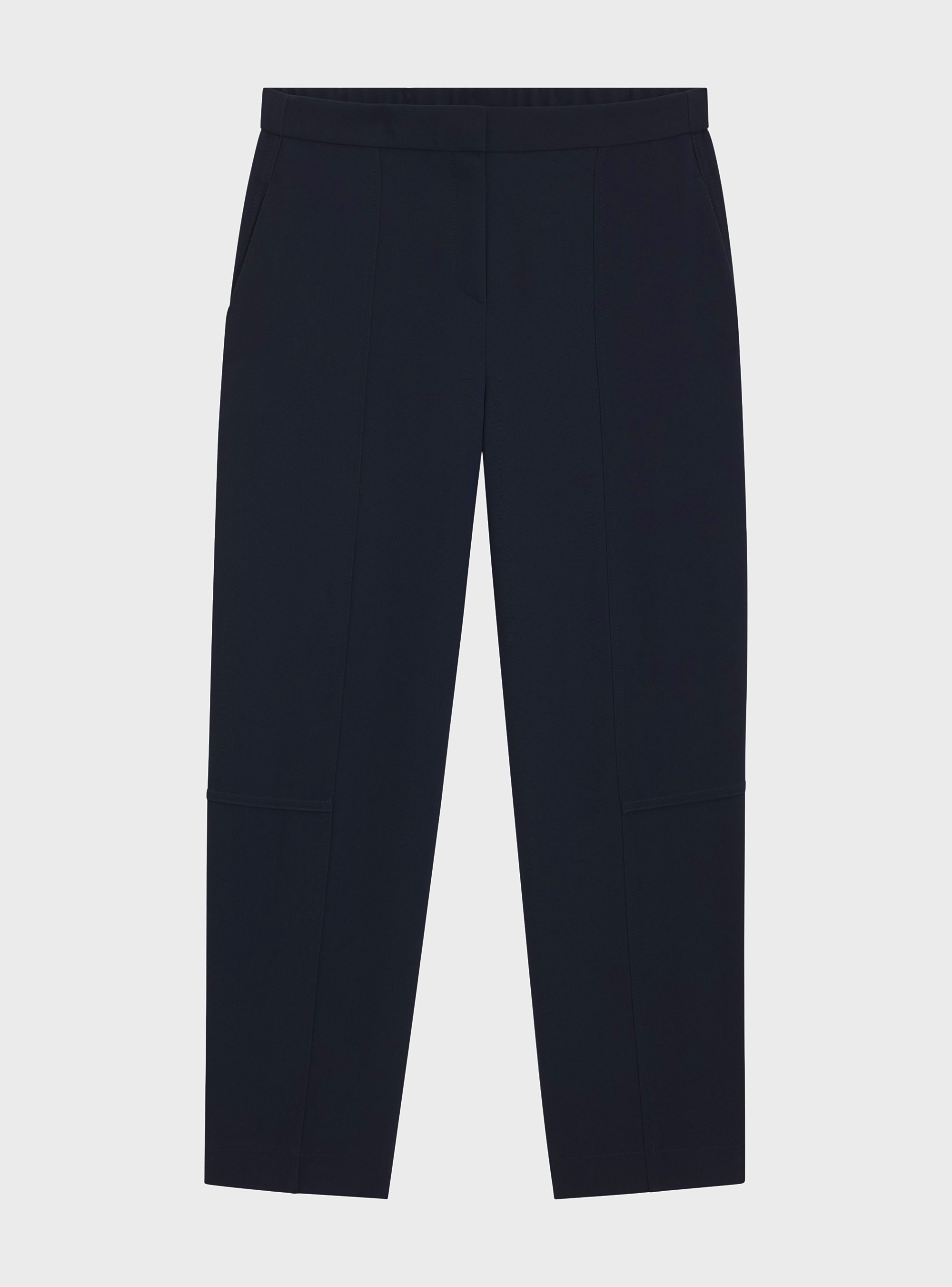 BOSS Relaxed-Fit Trousers In Wrinkle-Resistant Crepe Tolda - Dark Blue