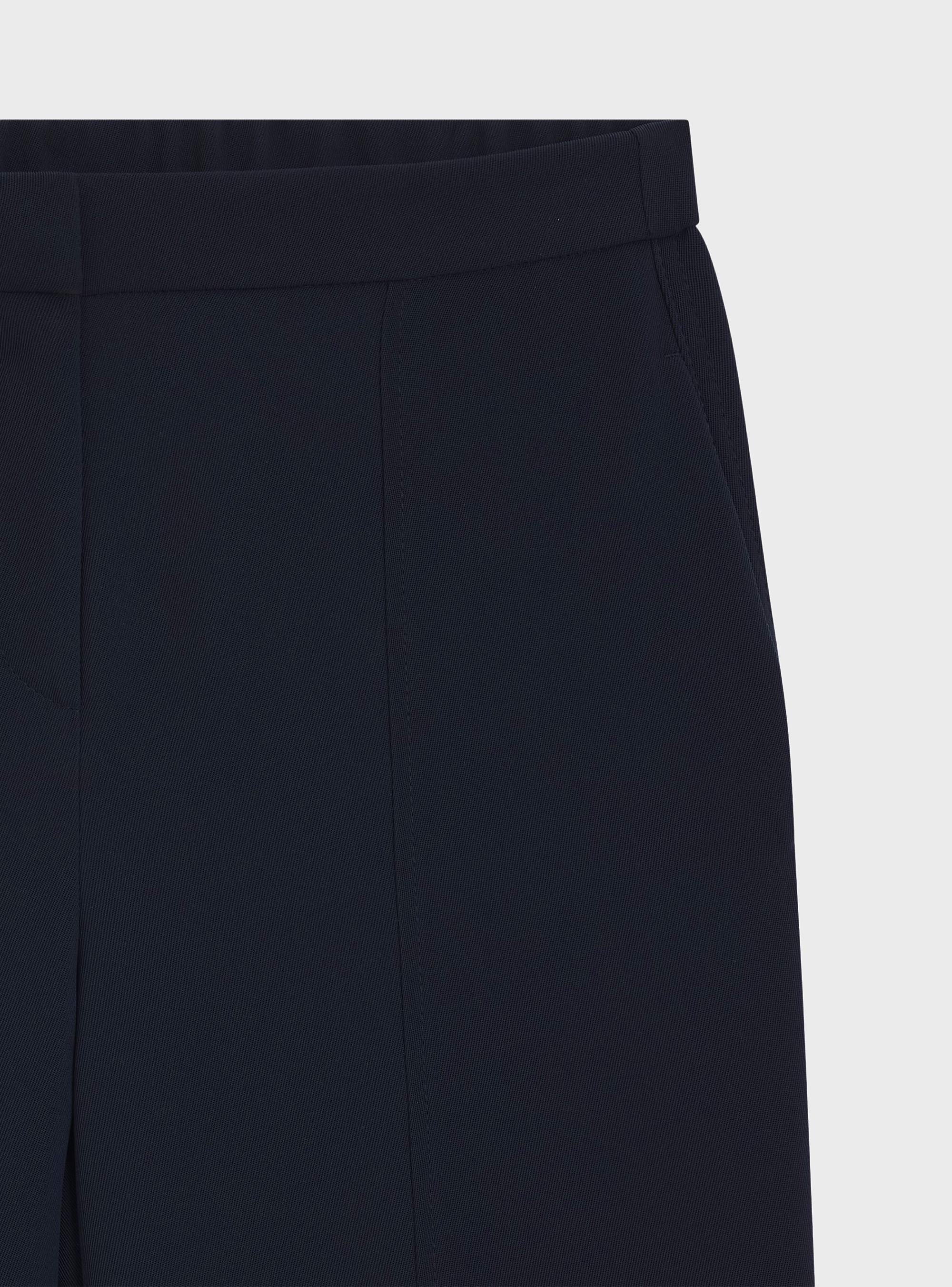 BOSS Relaxed-Fit Trousers In Wrinkle-Resistant Crepe Tolda - Dark Blue