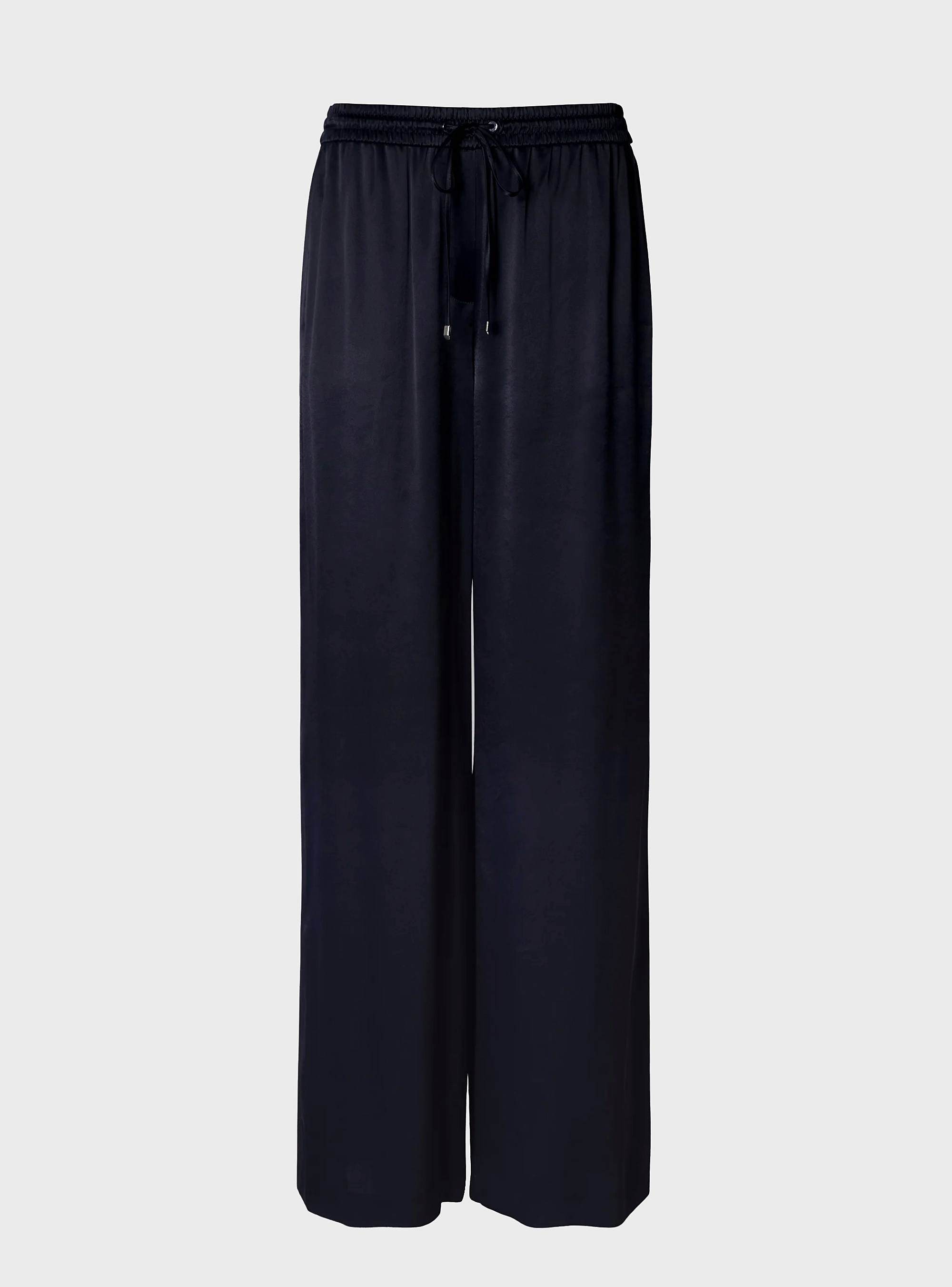 BOSS Extra-Long Relaxed-Fit Trousers In Satin Tavati - Dark Blue