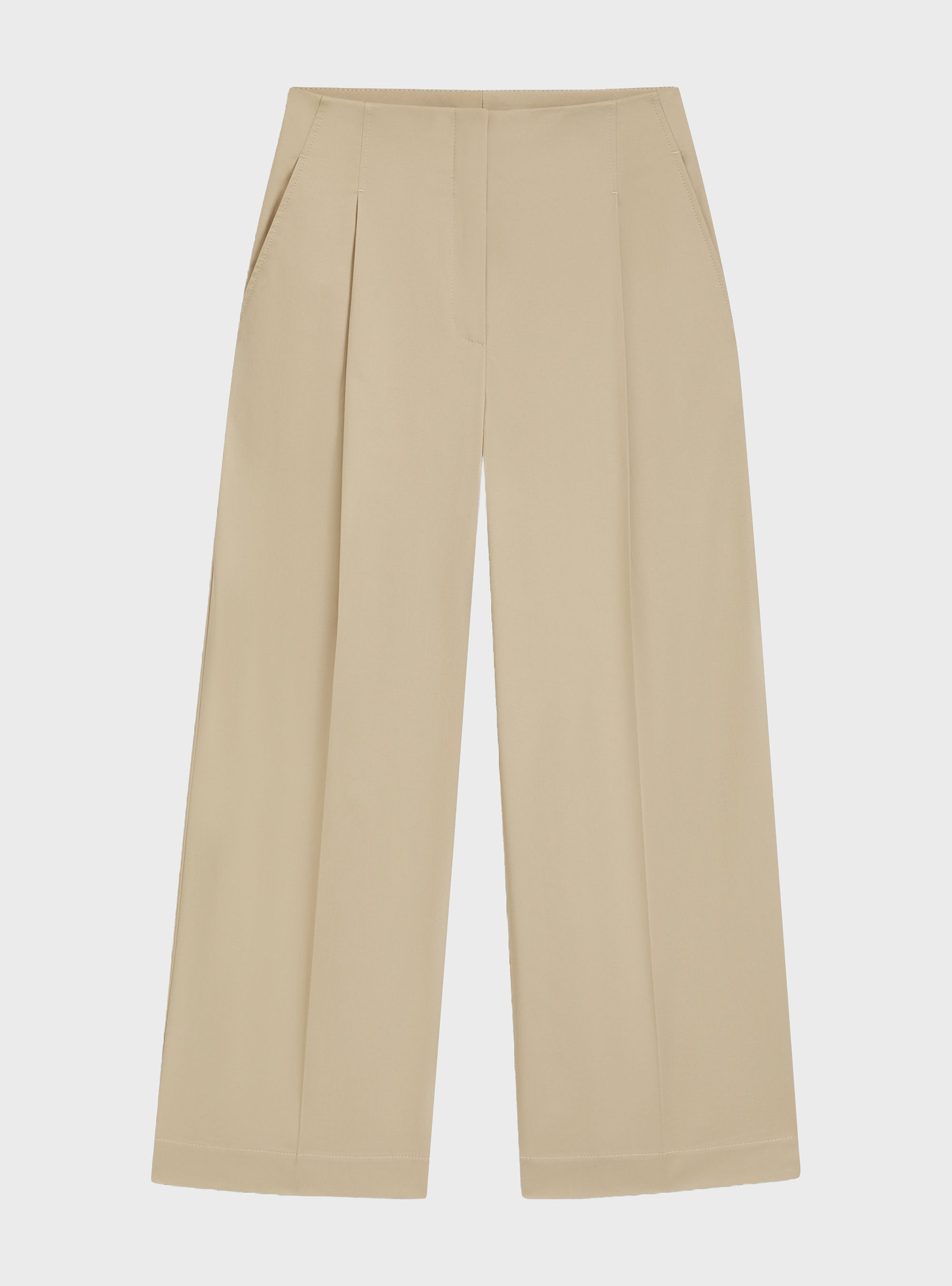 BOSS Relaxed-Fit Culottes In Stretch Cotton Tulotta - Beige