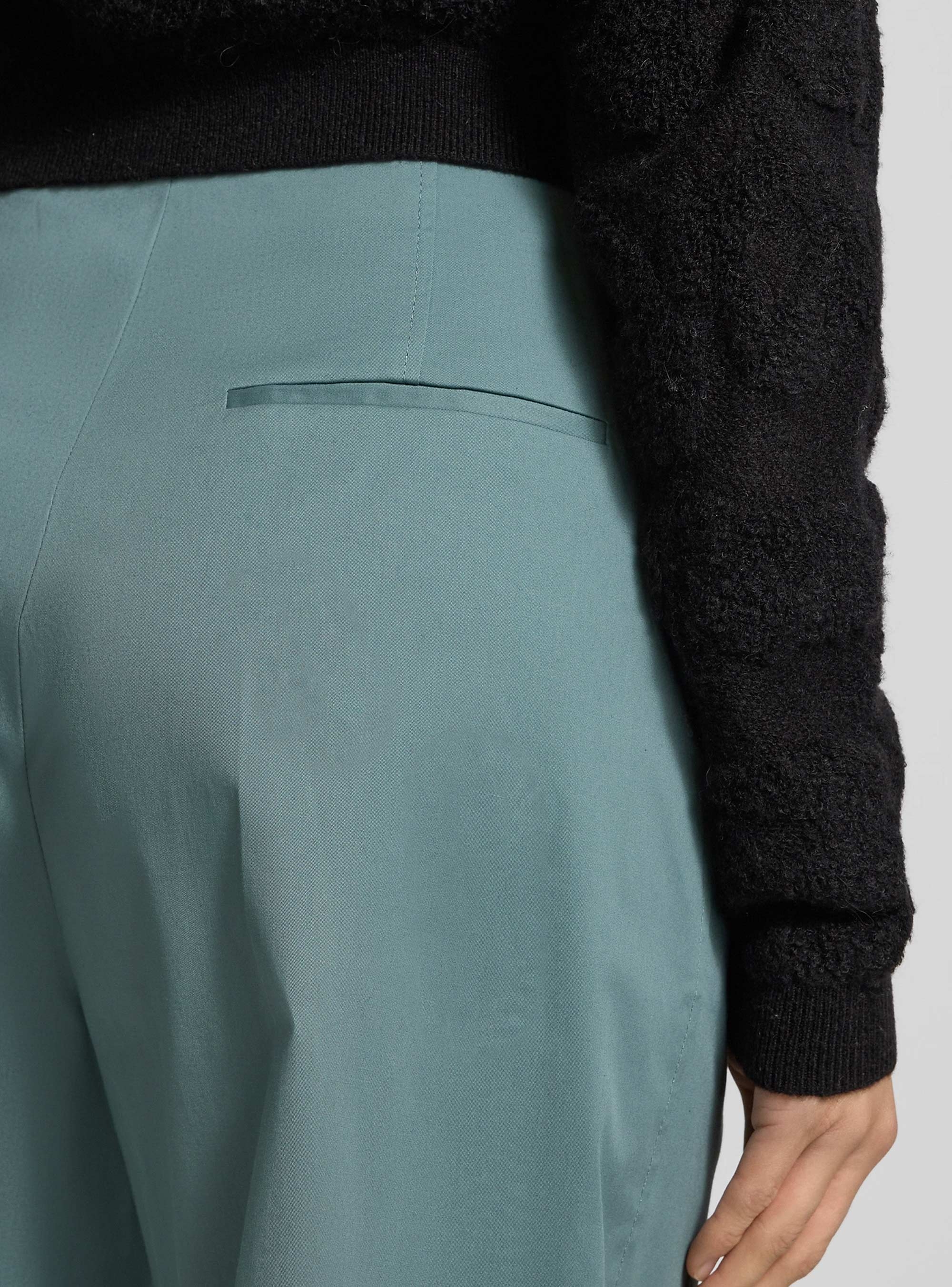 BOSS Relaxed-Fit Culottes In Stretch Cotton Tulotta - Petrol