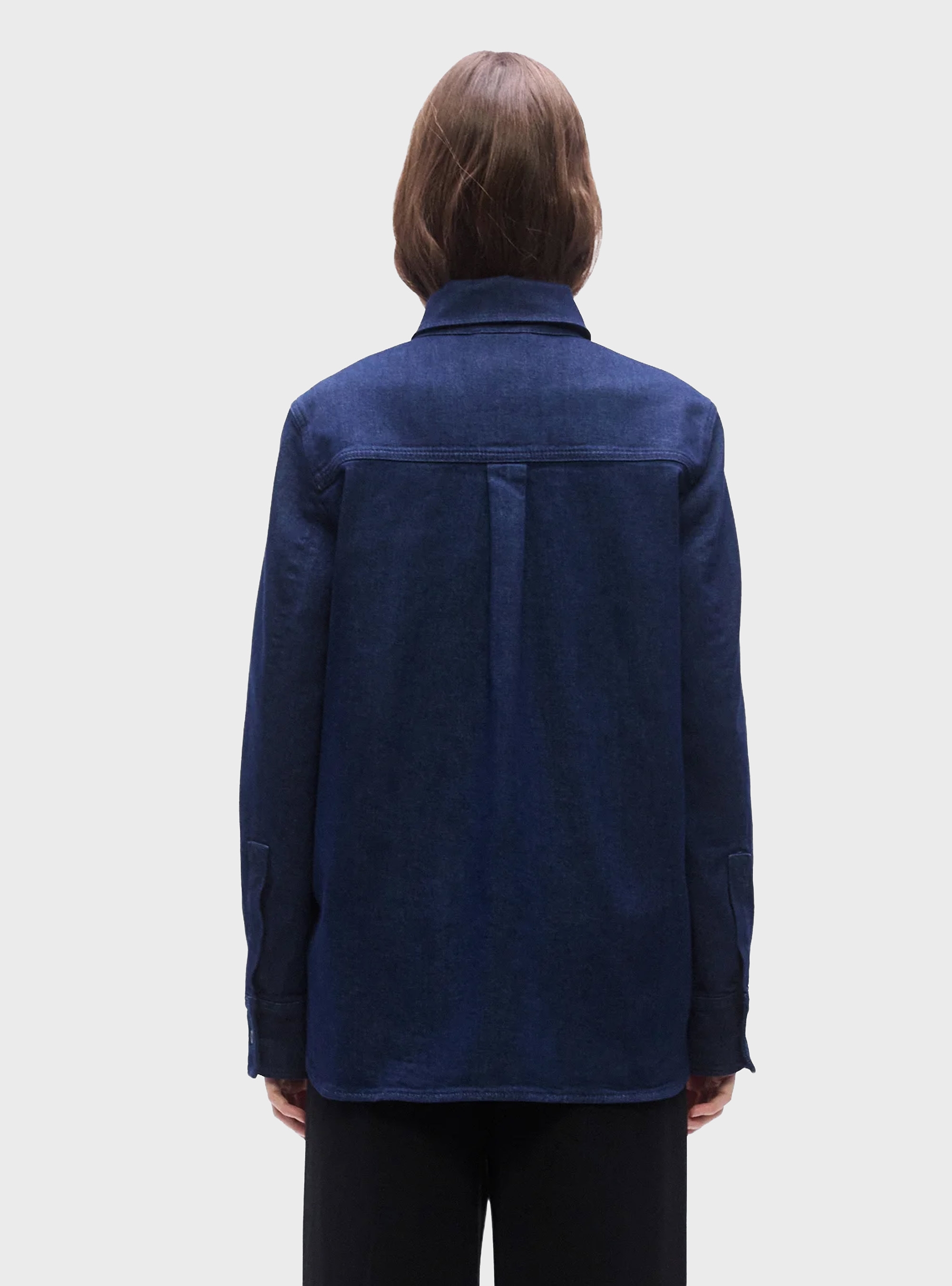 BOSS Regular Fit Shirt In Italian Stretch Denim ALOSYNE - Dark Blue