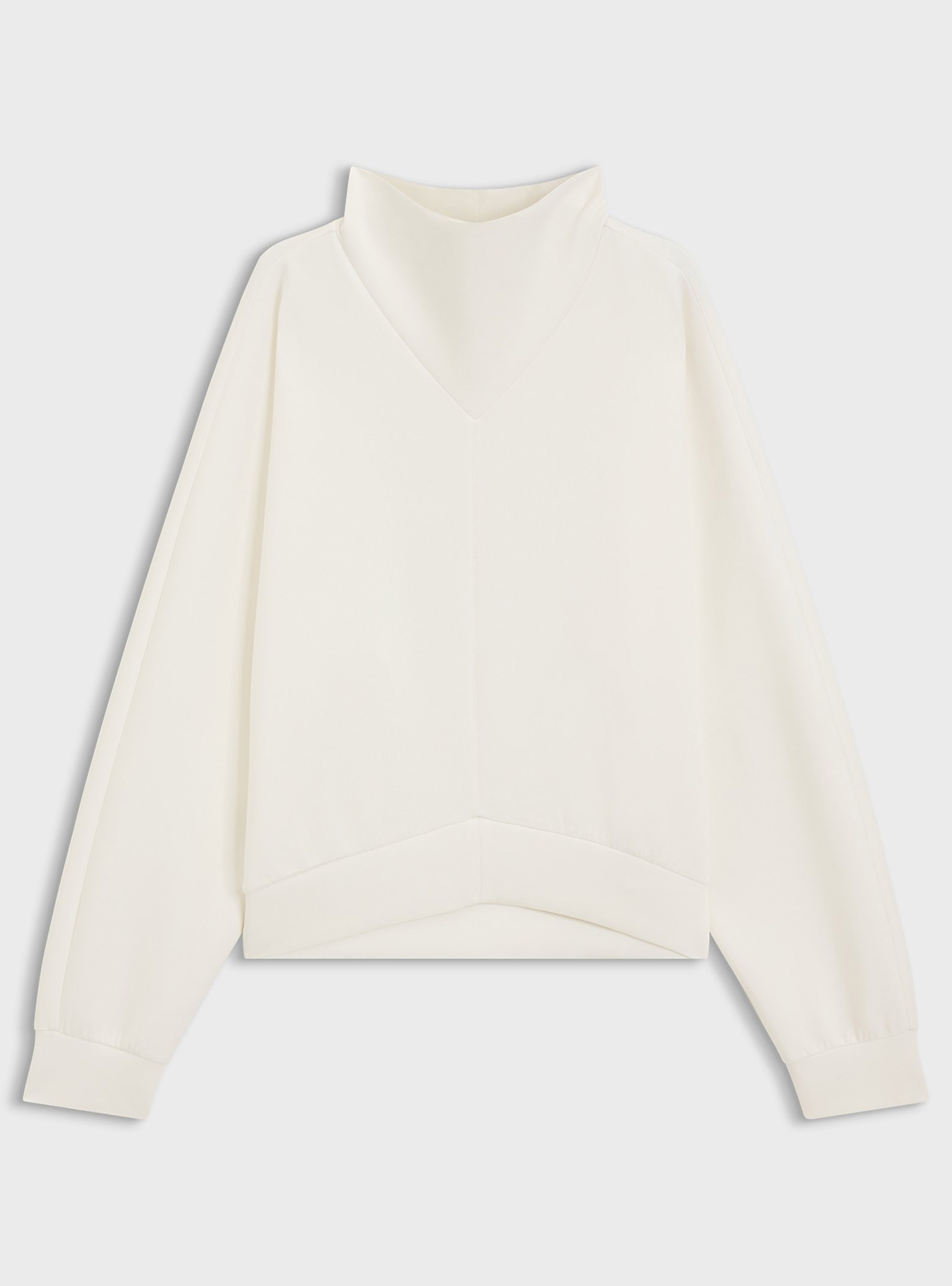 BOSS Loose-Fit Sweatshirt With Draped Funnel Neck  Elesya - Off White
