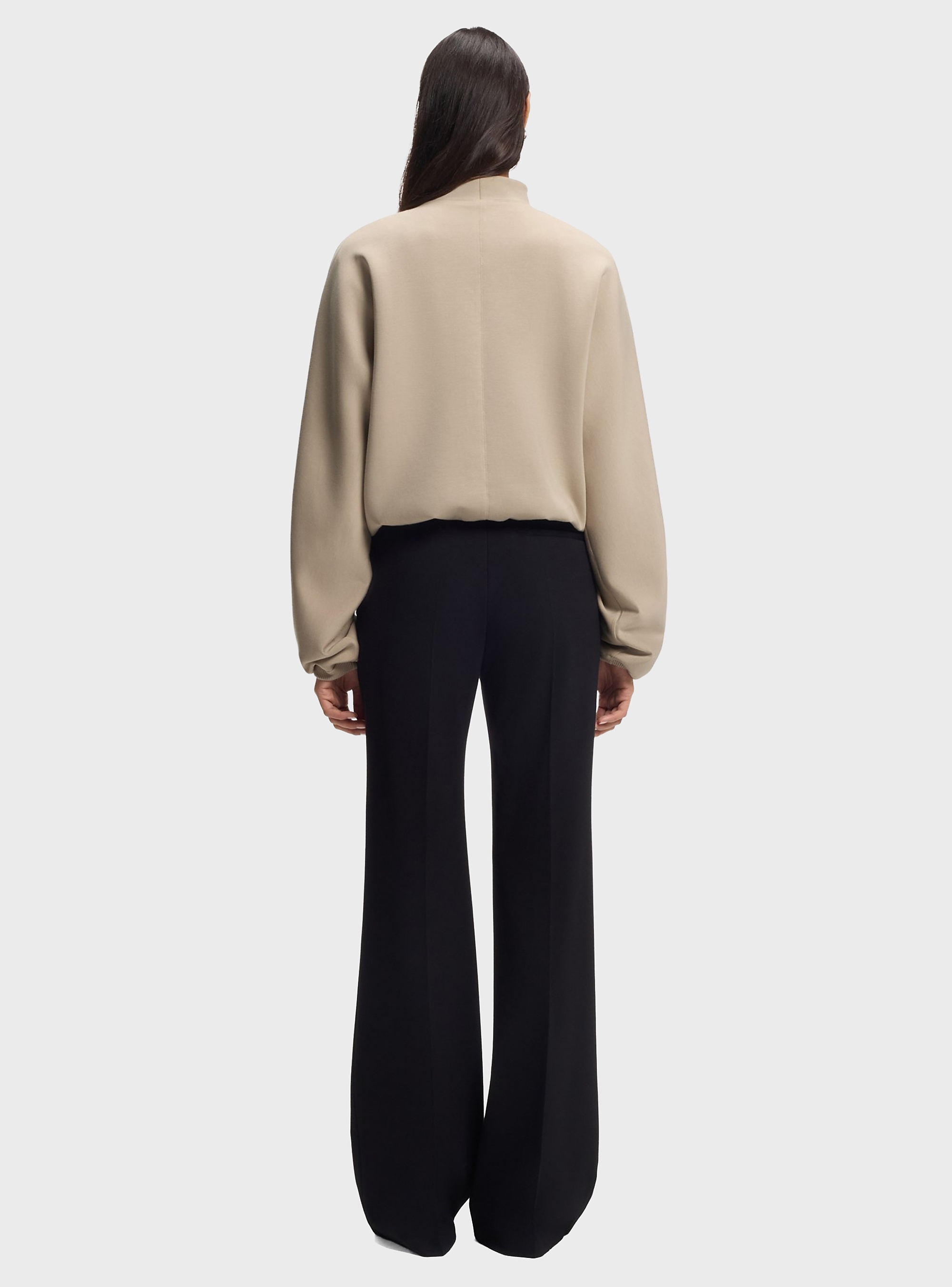BOSS Loose-Fit Bomber Jacket In Stretch Jersey Ebesya - Beige