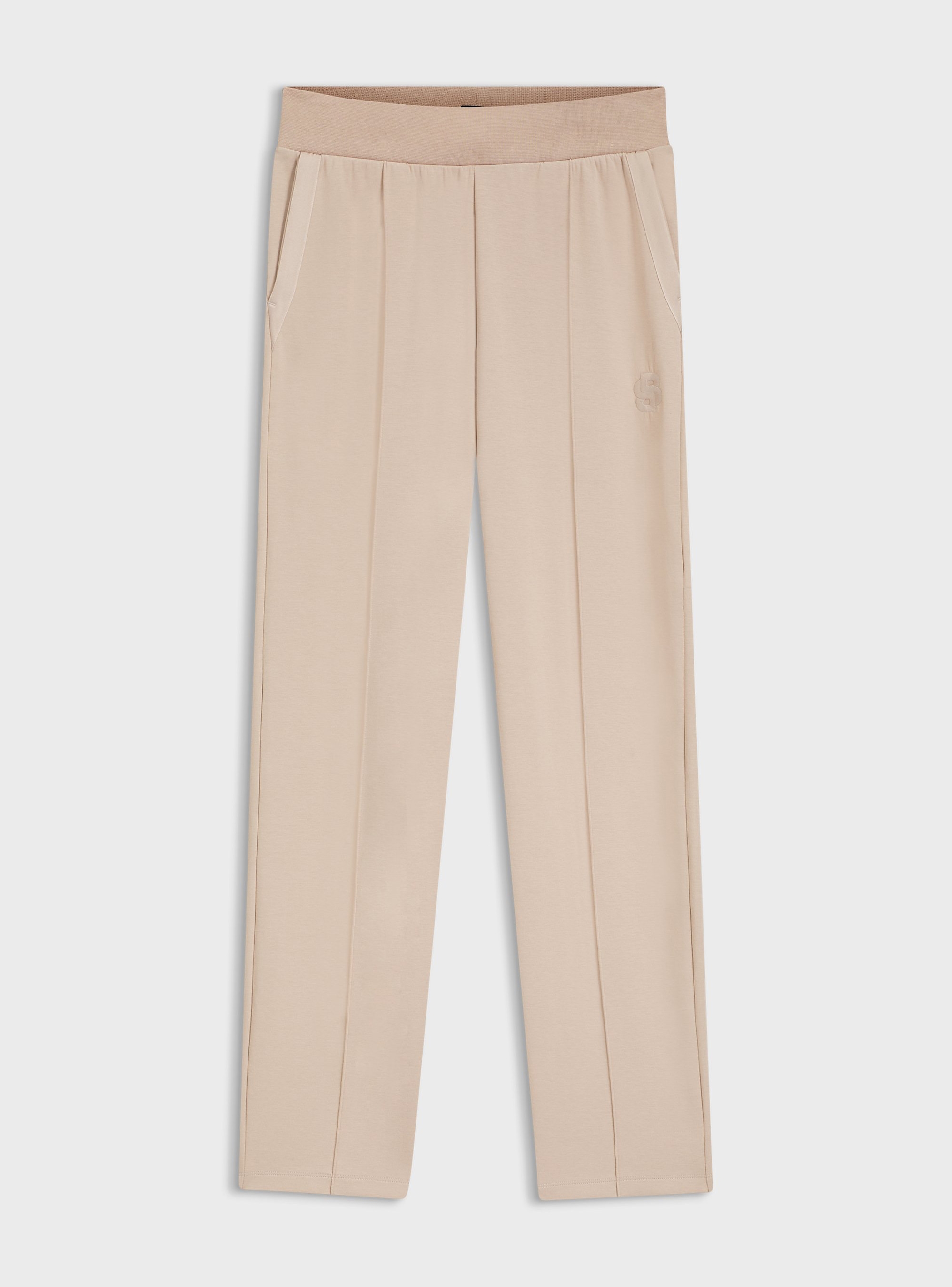 BOSS Cotton-Blend Tracksuit Bottoms With Double B Monogram  Shiny B_Pants - Light Salmon