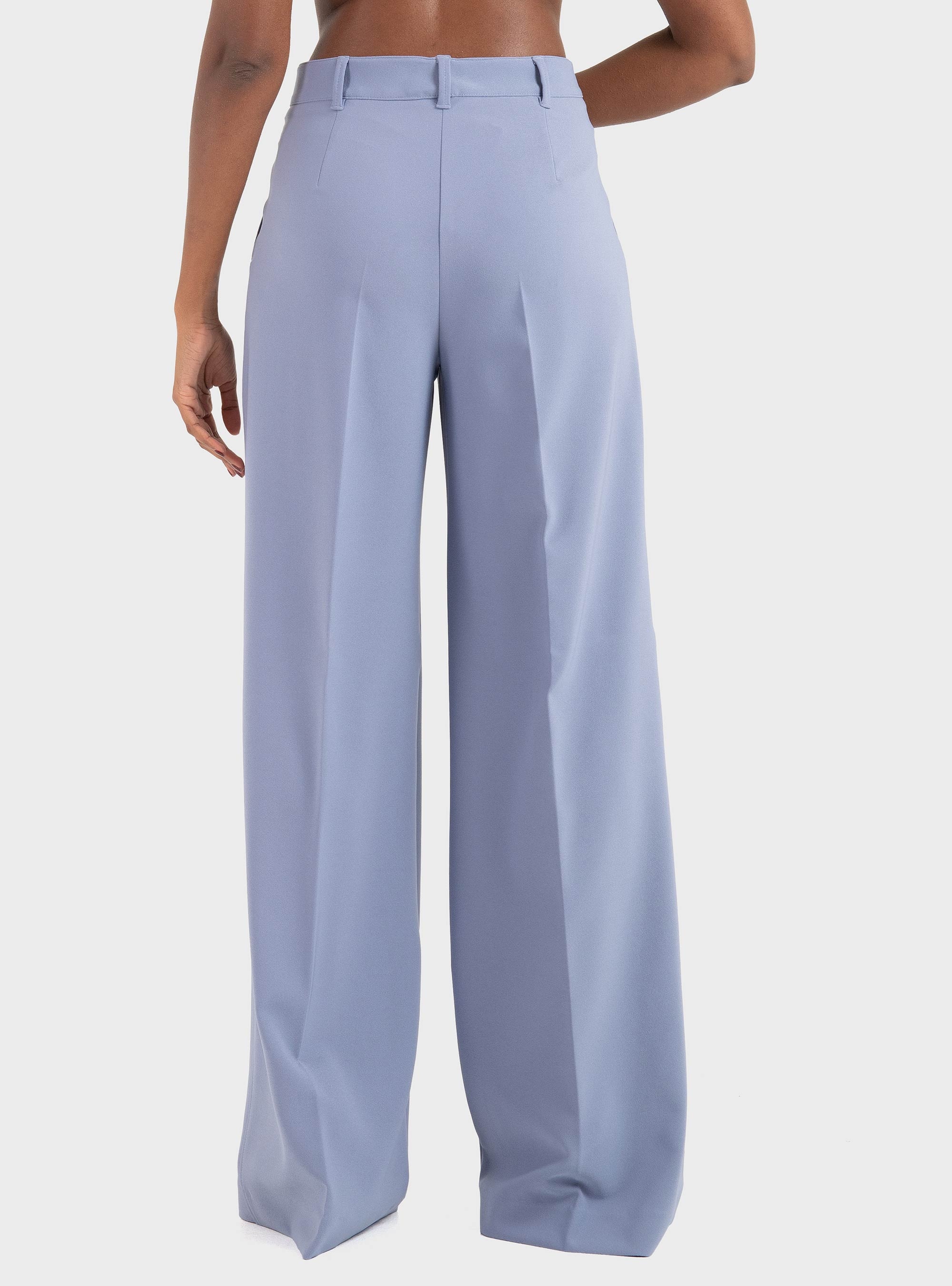 BOSS Wide-Leg Trousers In Stretch Fabric  C_Tiwi2 - Sky Blue