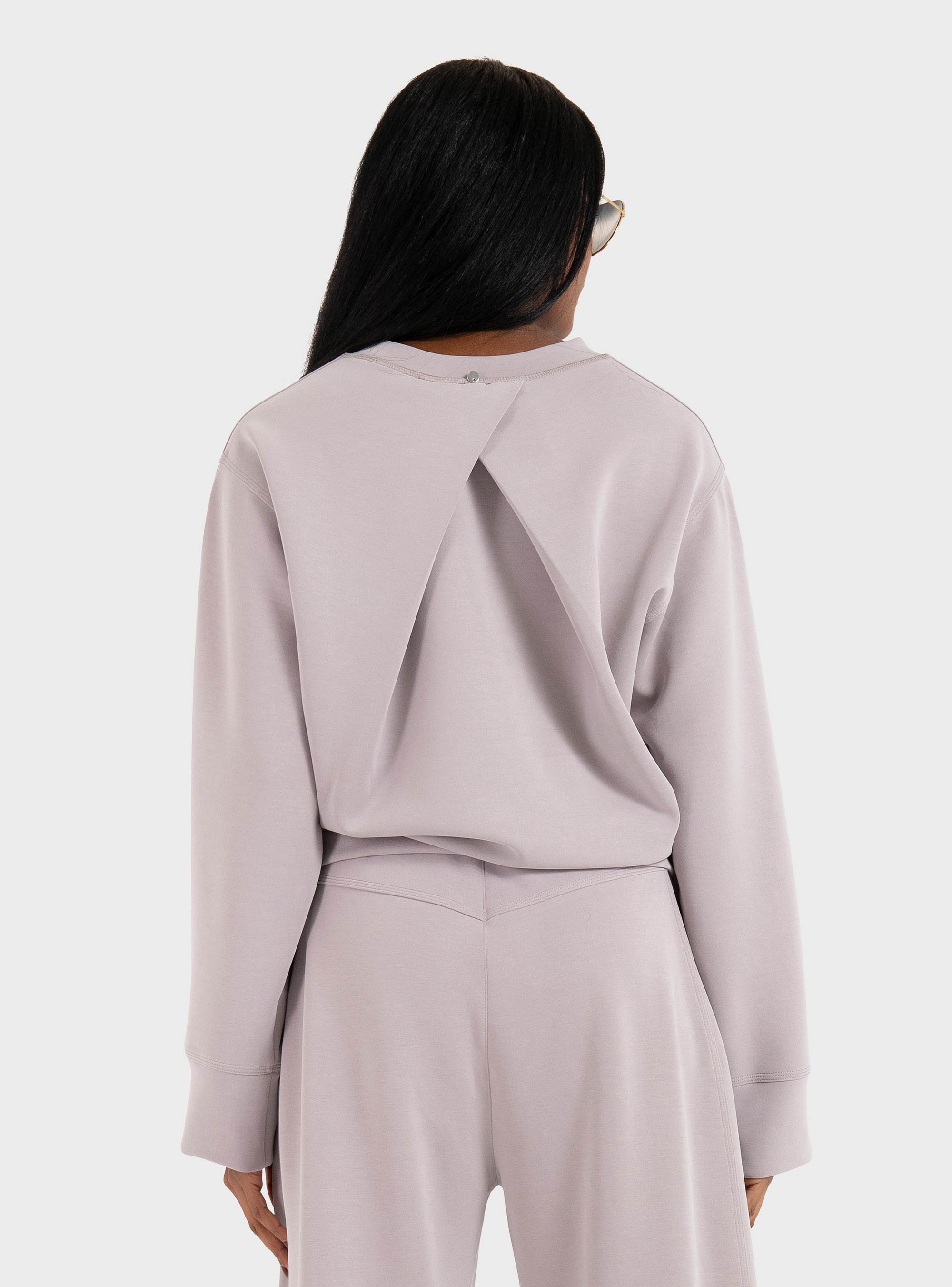 BOSS Relaxed-Fit Sweatshirt With Logo Embroidery  C_Exandra - Lilac