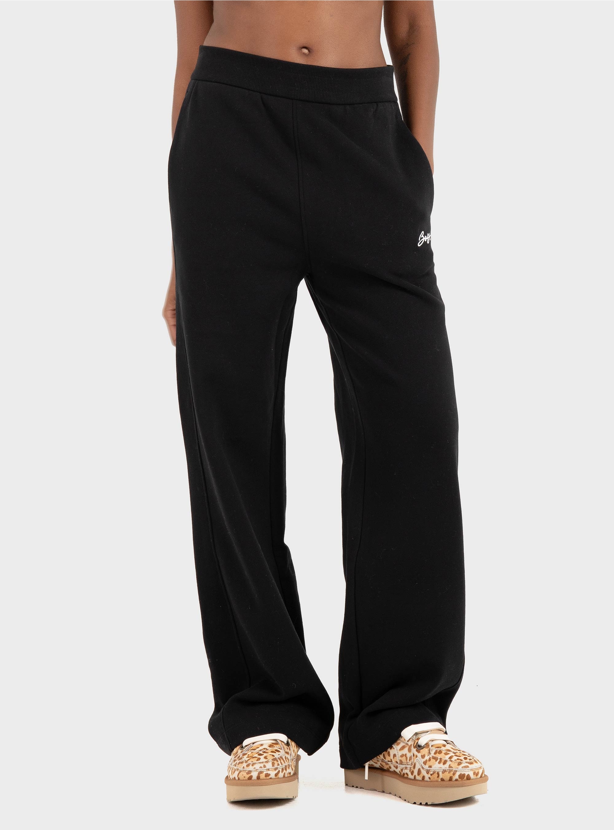 BOSS Relaxed-Fit  Tracksuit Bottoms  C_Endless - Black