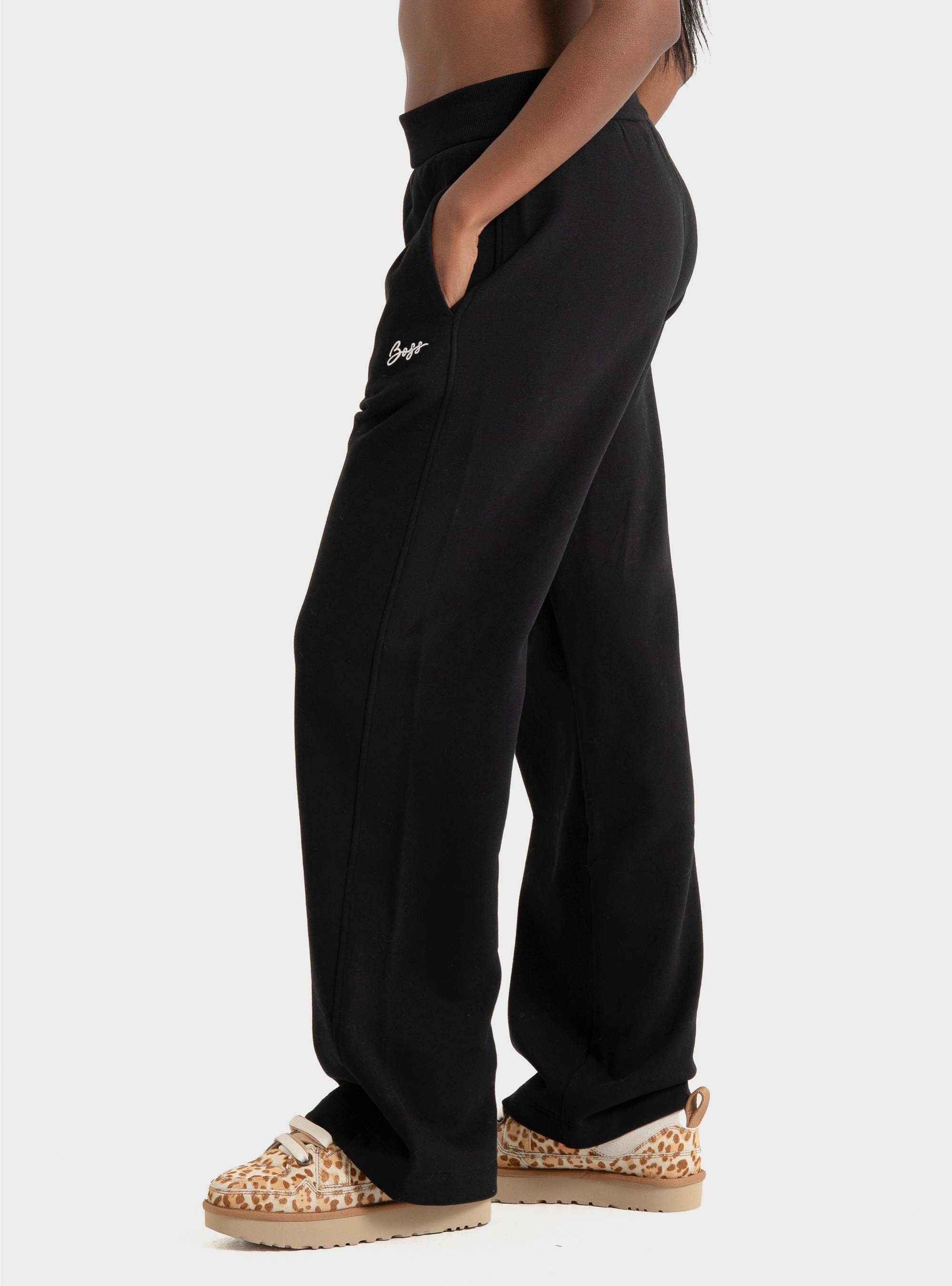 BOSS Relaxed-Fit  Tracksuit Bottoms  C_Endless - Black