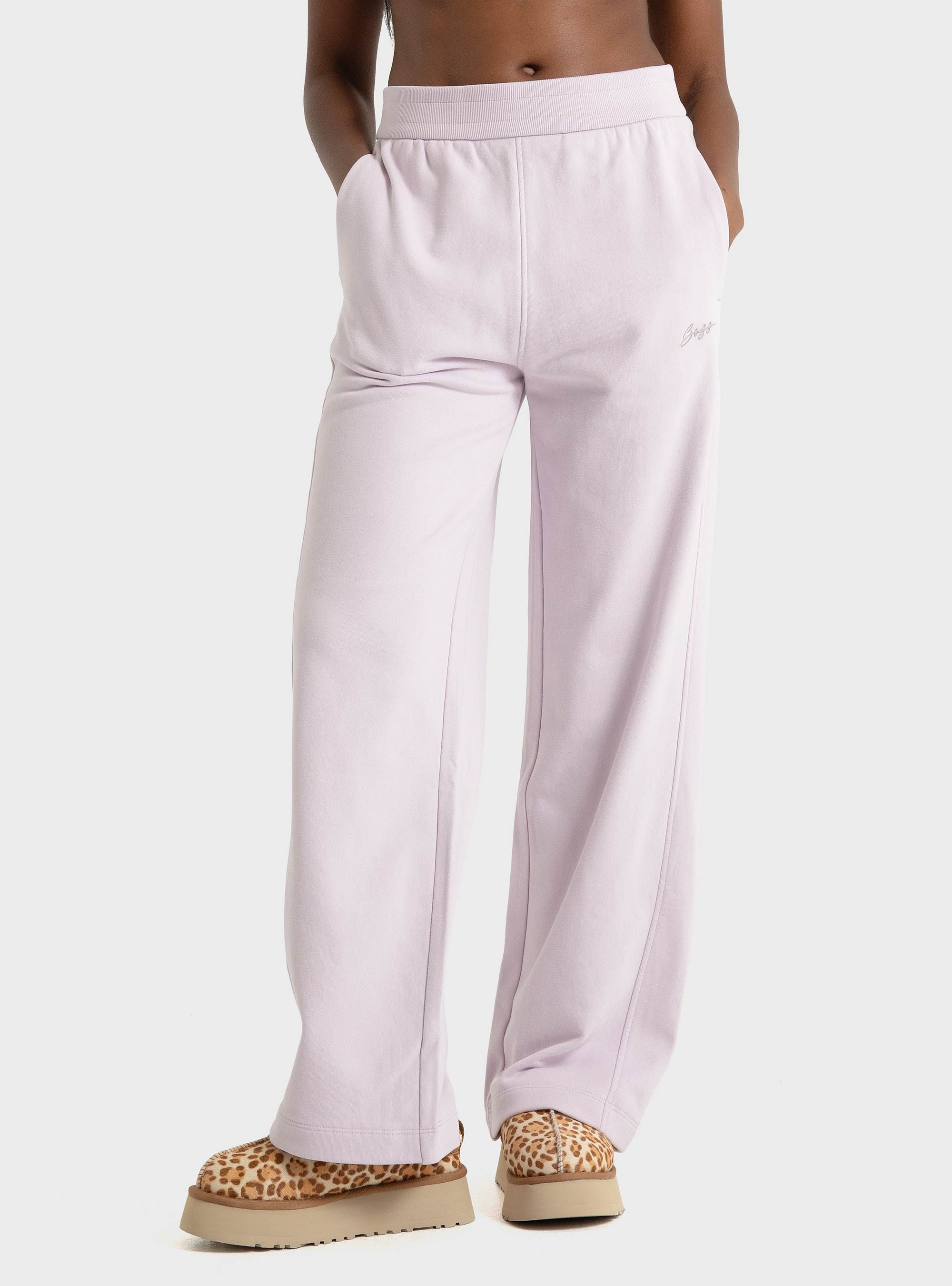 BOSS Relaxed-Fit  Tracksuit Bottoms  C_Endless - Lilac