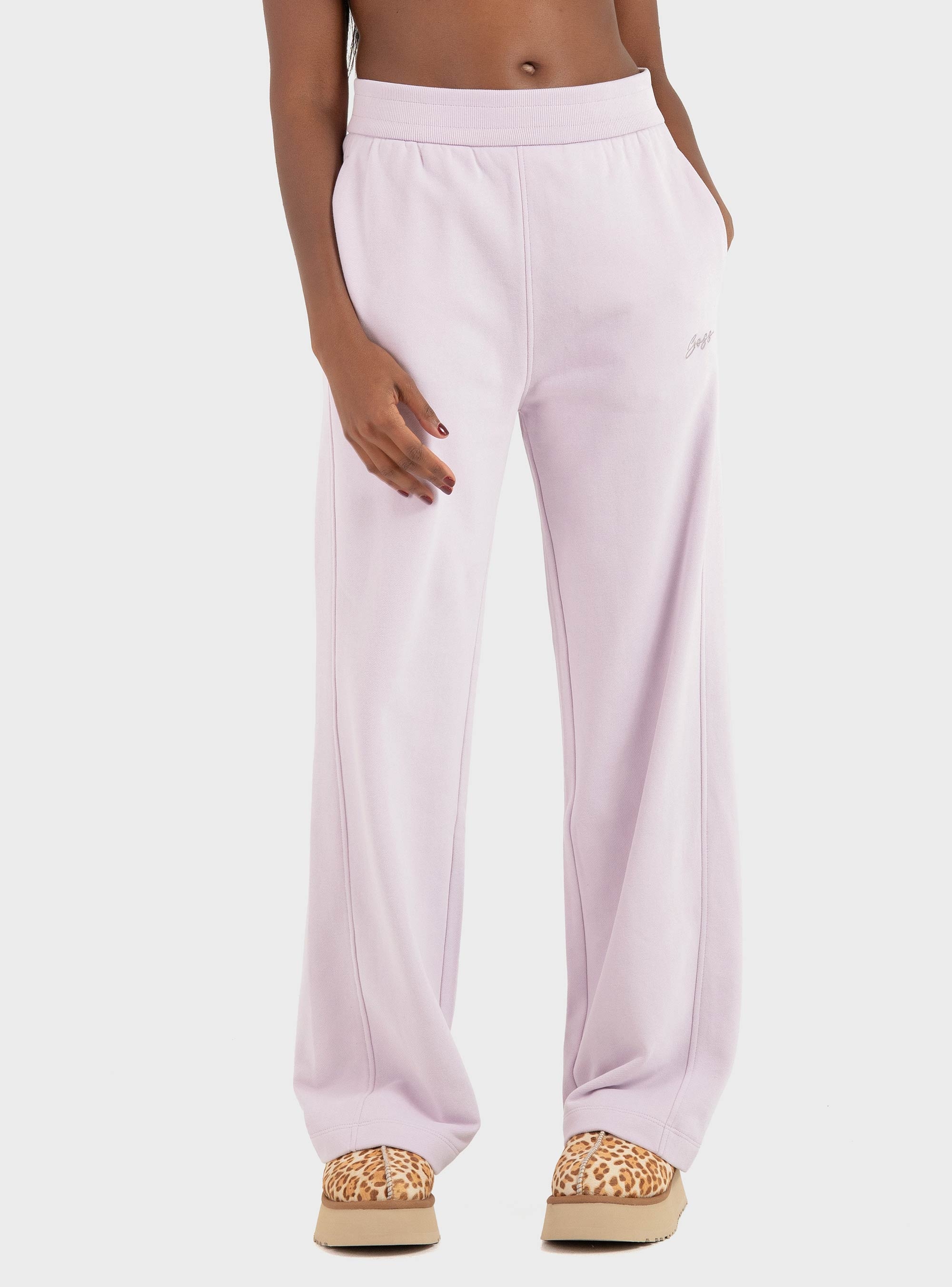 BOSS Relaxed-Fit  Tracksuit Bottoms  C_Endless - Lilac