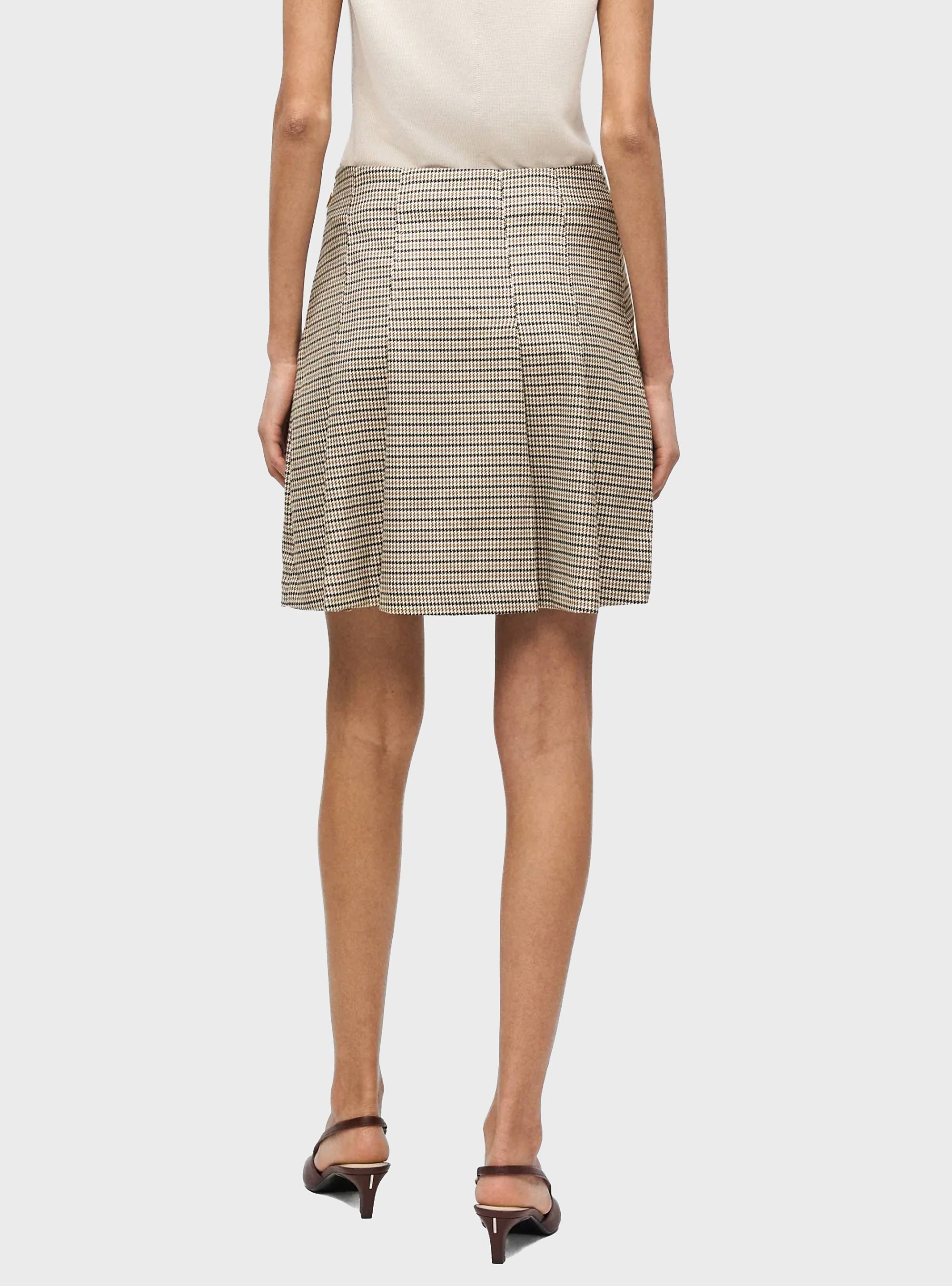 HUGO Checked Skirt Roballo-1 - Beige