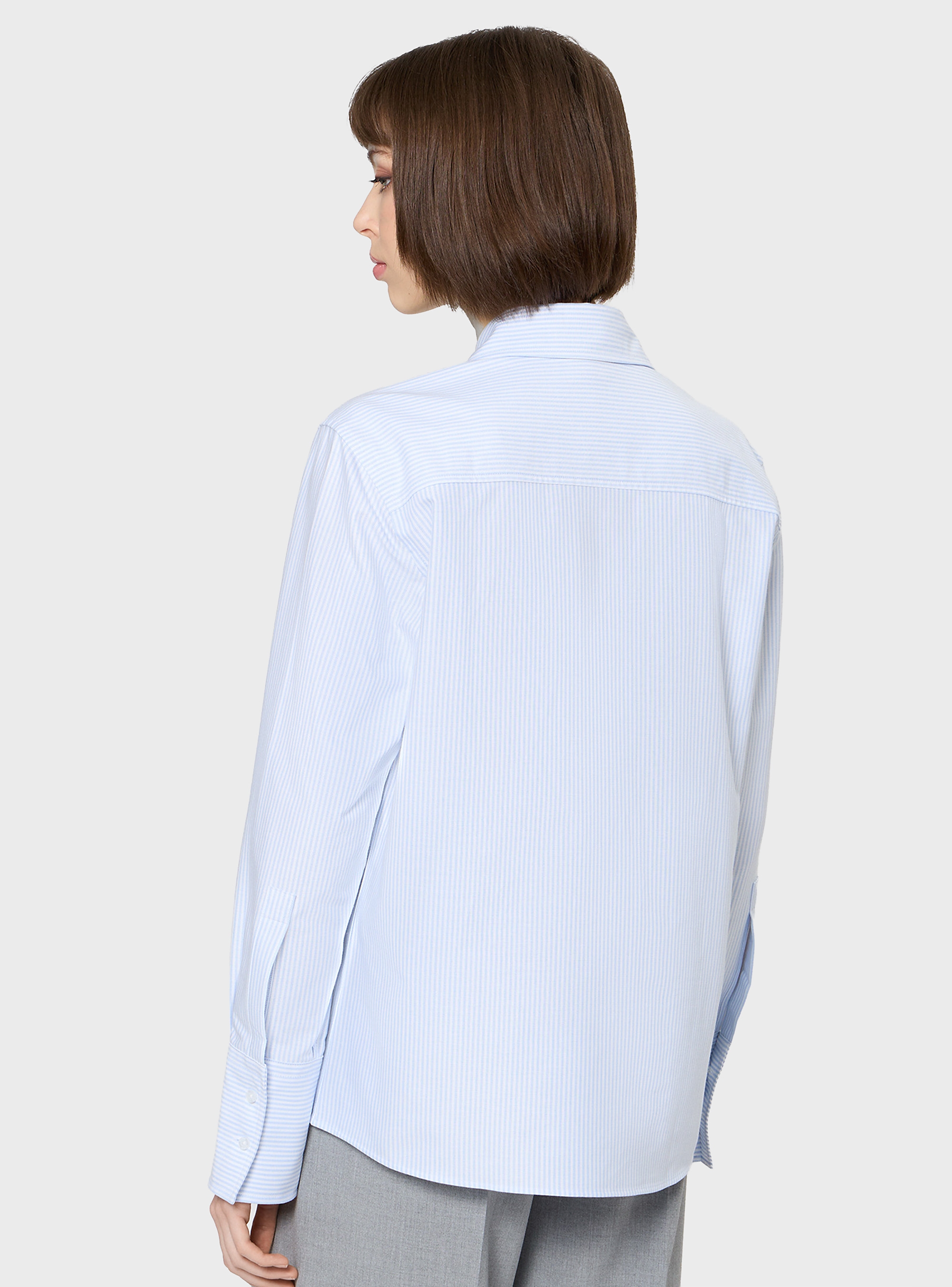 HUGO Relaxed-Fit Shirt In Striped Oxford Cotton  Erselia - Light Blue