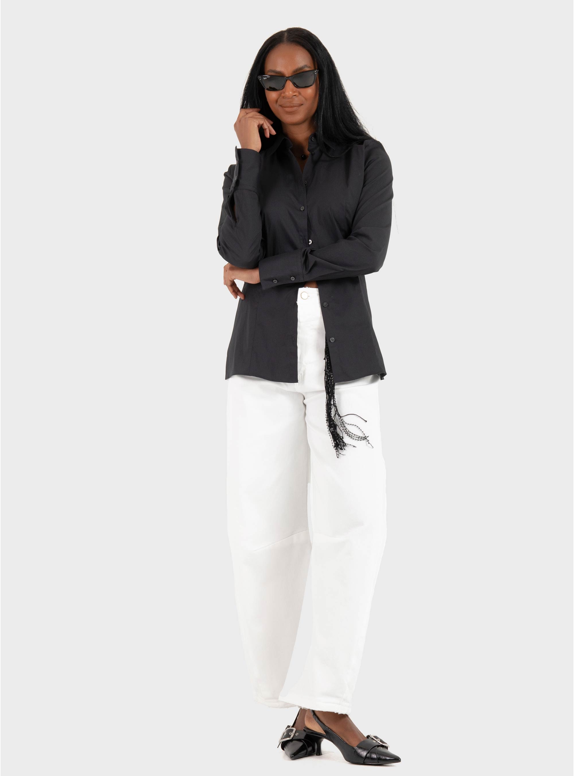HUGO Slim-Fit Shirt In Easy-Iron Cotton-Blend Twill  The Fitted Shirt - Black