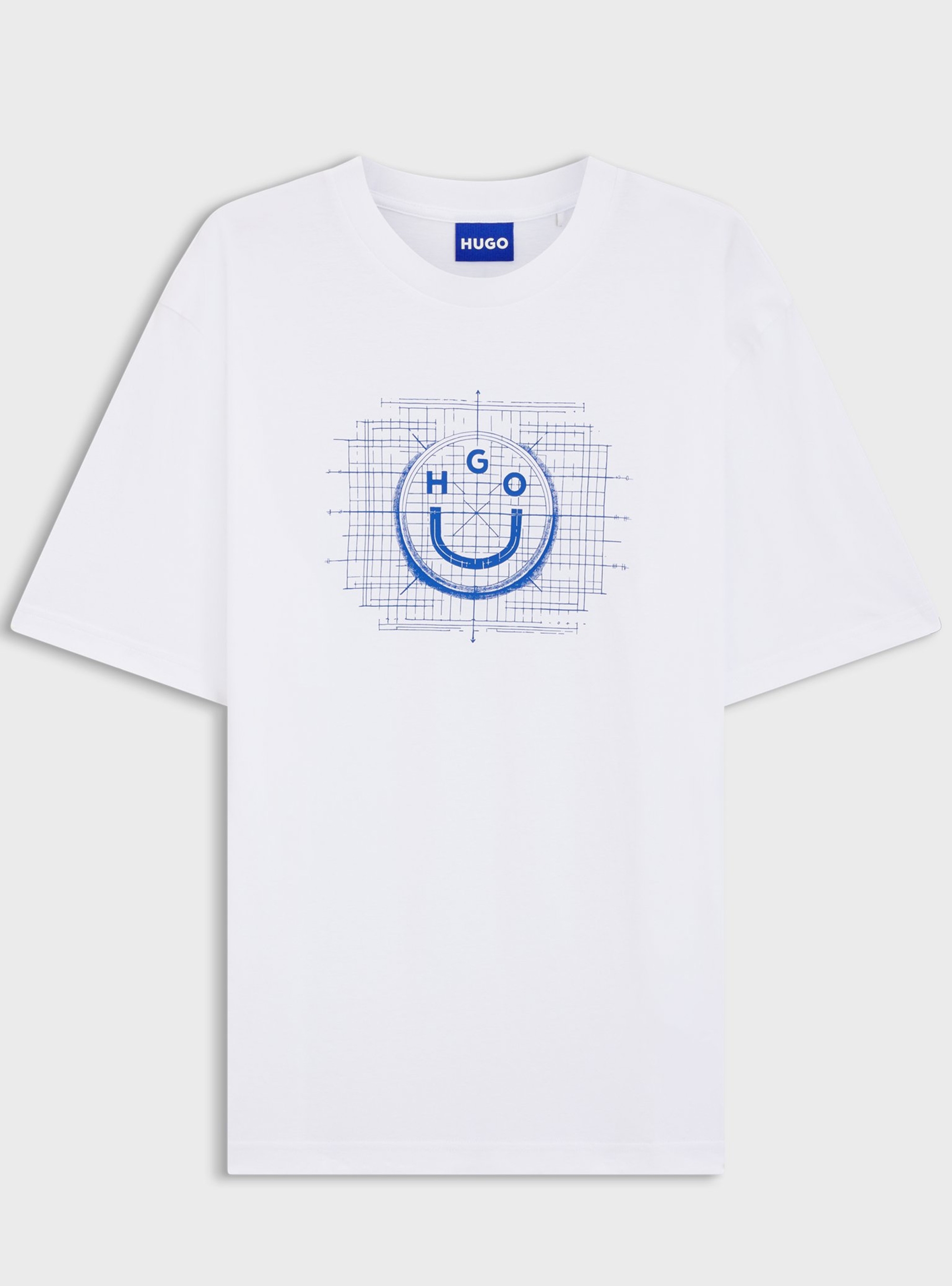 HUGO Cotton-Jersey T-Shirt With Logo Artwork  Namerix - White